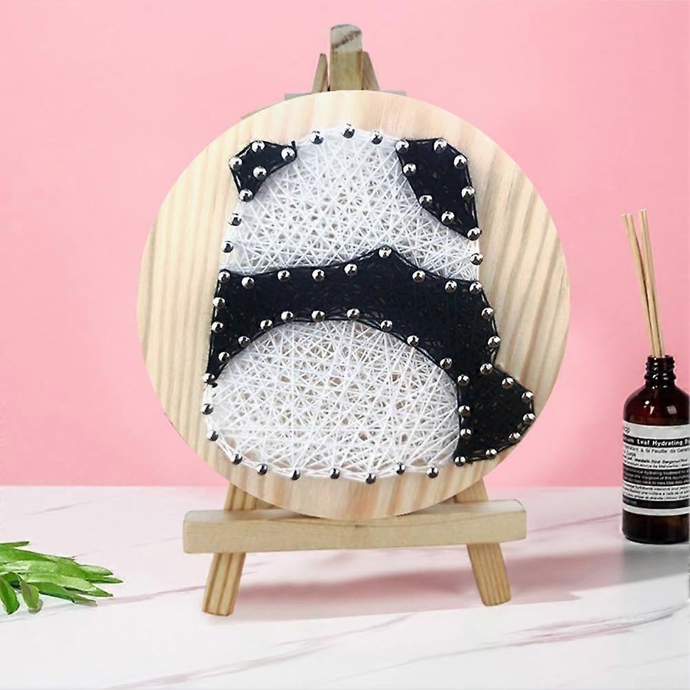 3D String Art Set Panda Design - Complete DIY Craft Kit For Home Decor, Wall Art