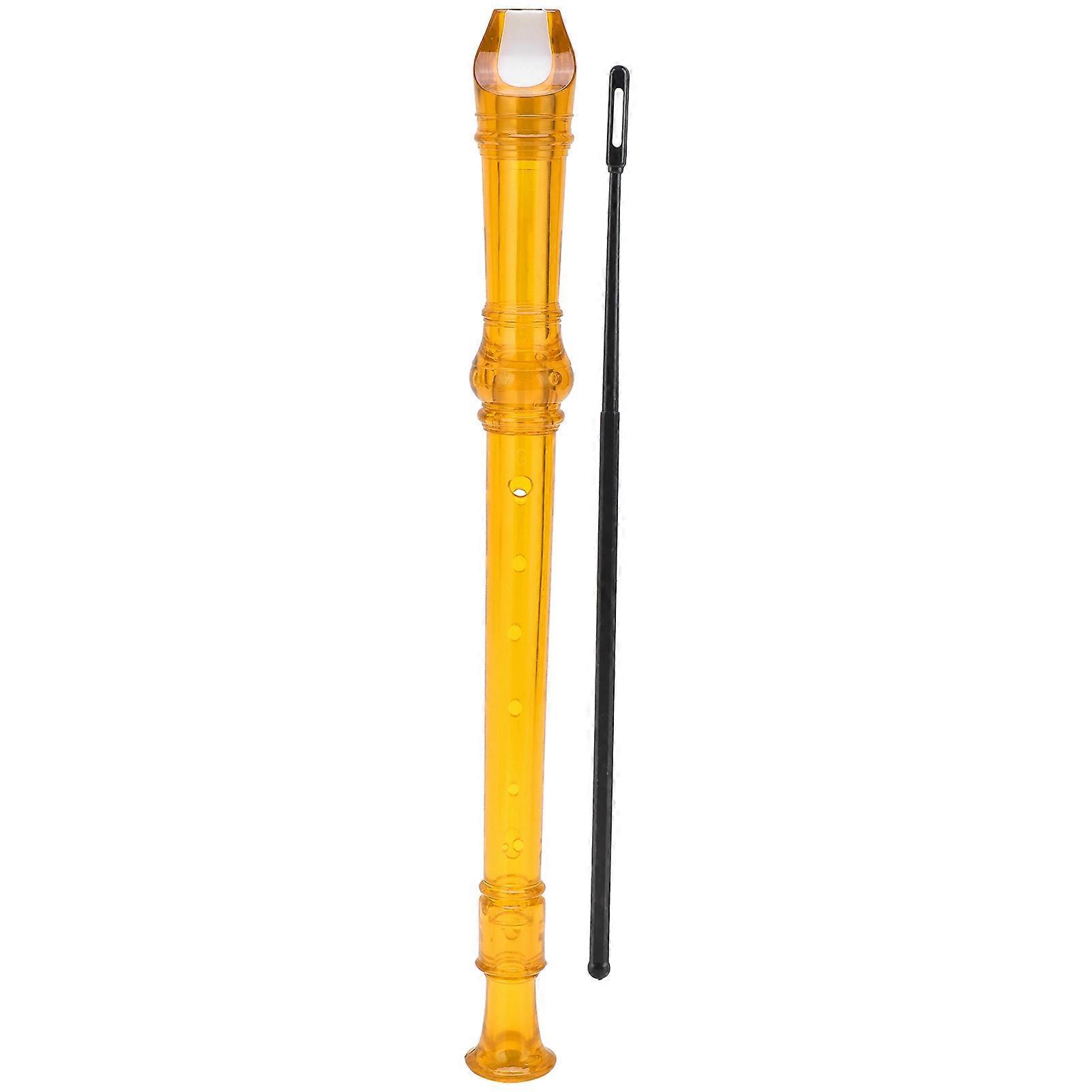 8‑Hole Clarinet ABS Transparent with Cleaning Rod Portable Treble Wind InstrumentOrange
