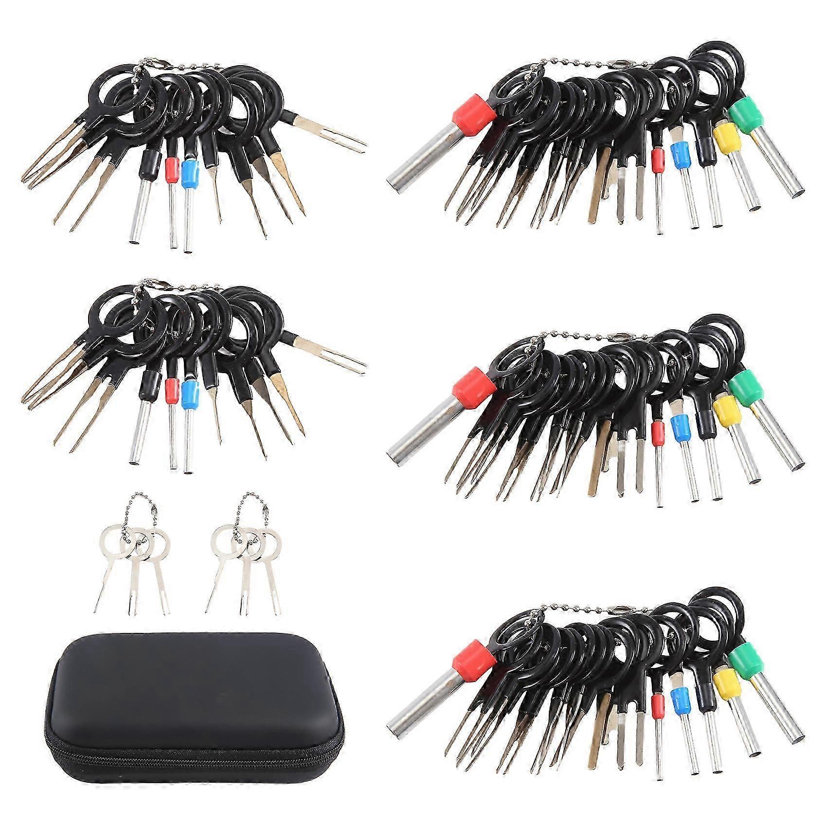 82PCS Terminal Extractor Removal Tool Kit Depinning Key Tool Set for Car Household Devices, Wire Con