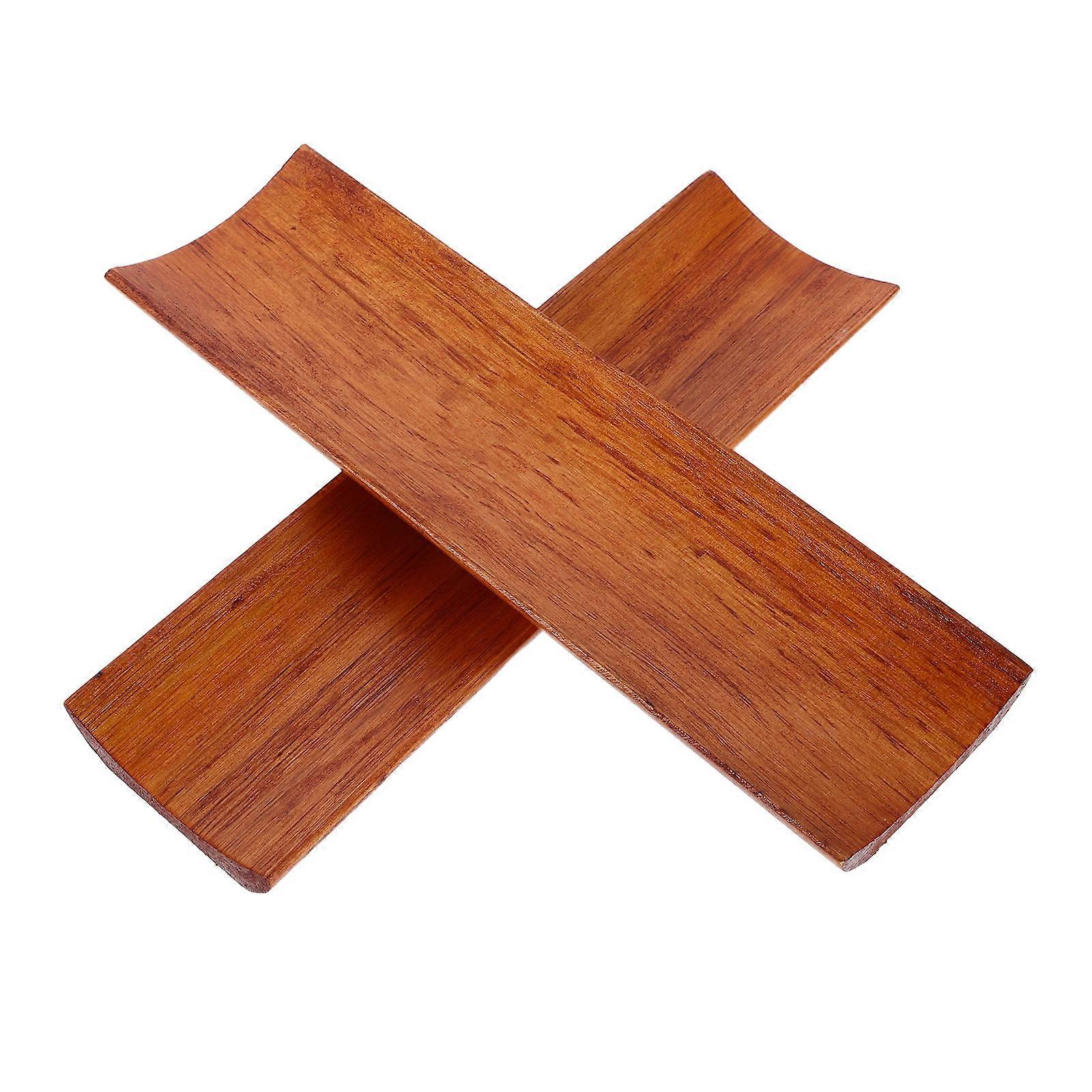Rectangular Sushi Plate Bamboo Serving Geta Plate Japanese Style Tableware for Hotels Guest Rooms Light Brown 18.20X5.10X1.20CM Displaying Food 2Pcs