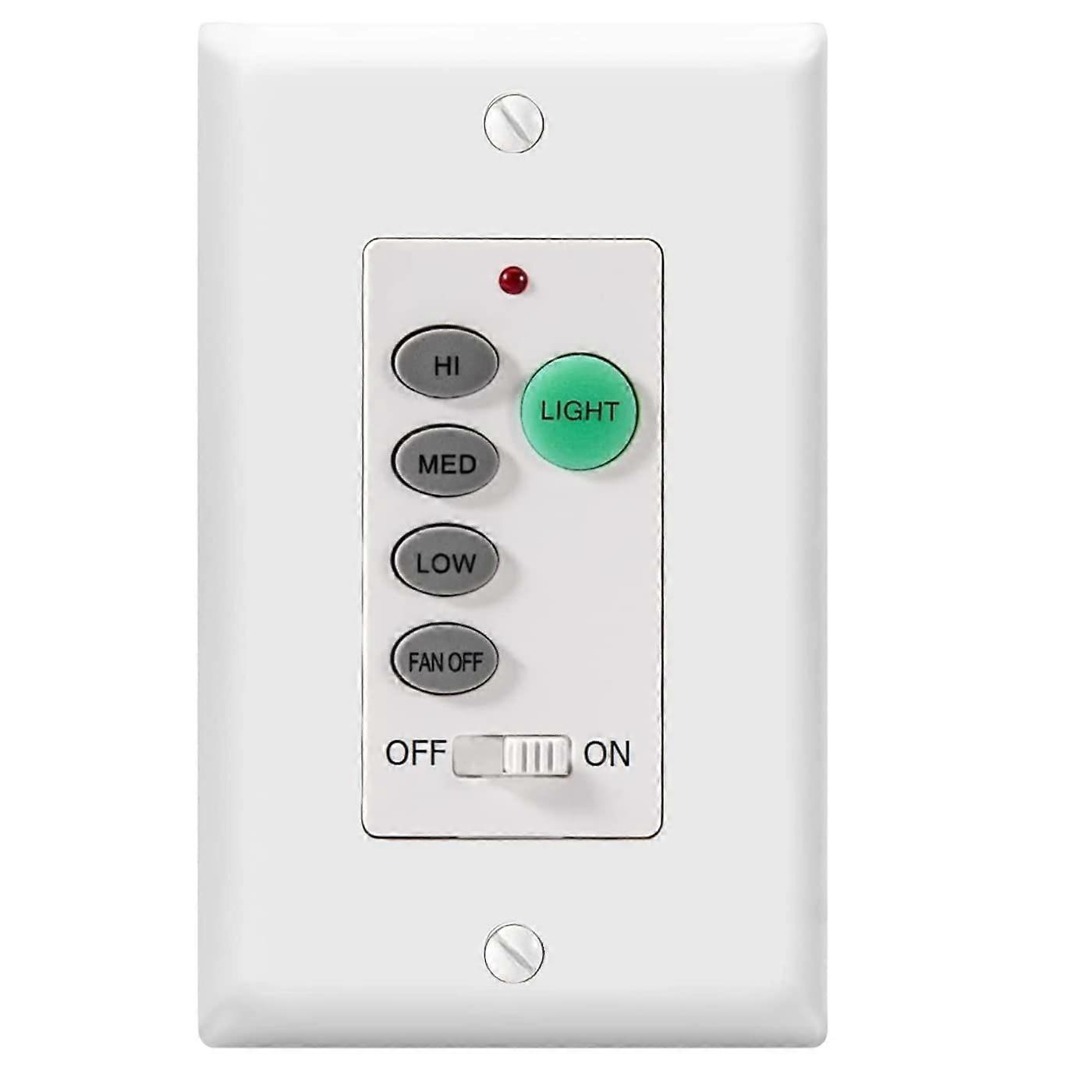 2025 Newest Universal Ceiling Fan Wall Mount Remote Control, 3 Speeds, Dimmer