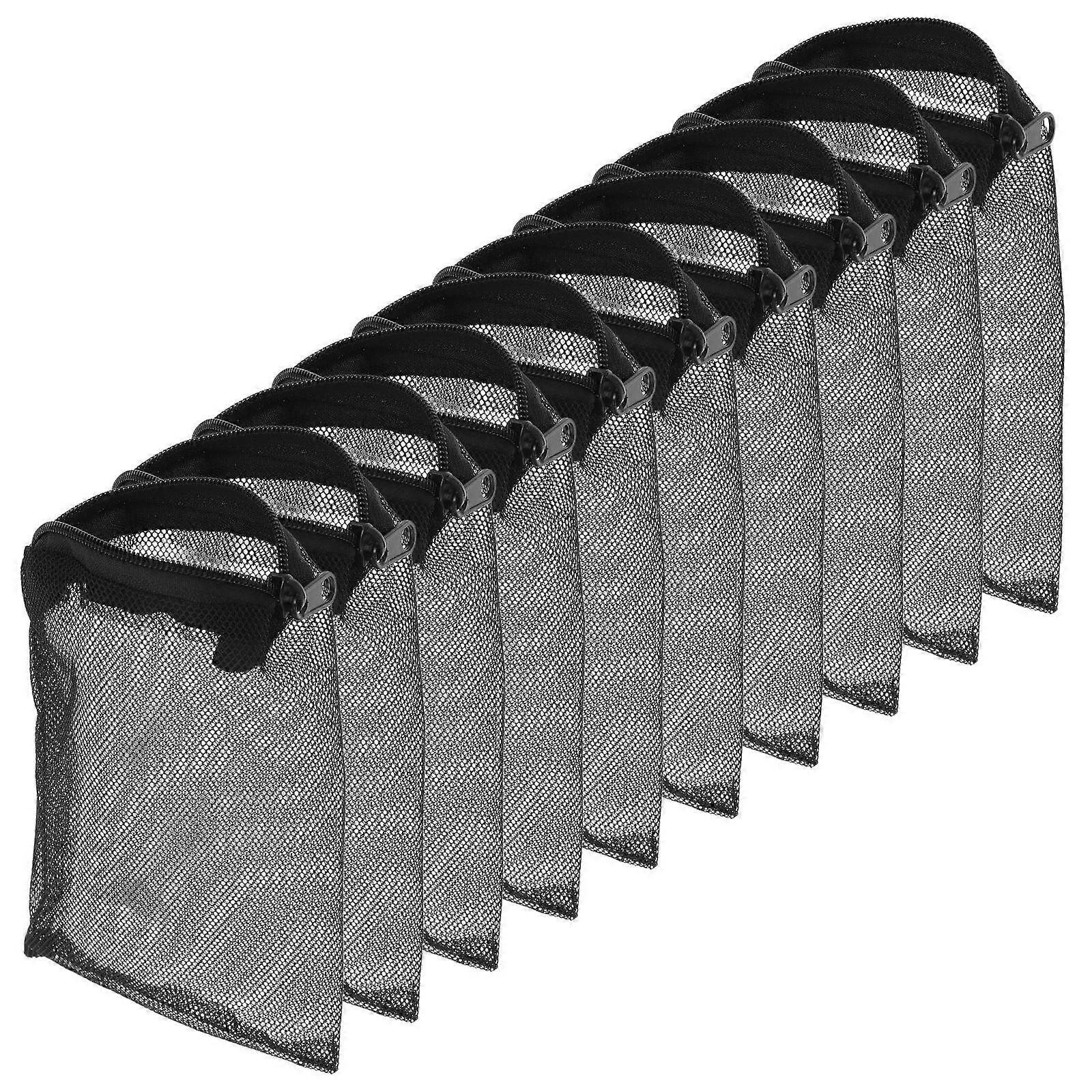 Mesh Bag For Fish Tank Enhanced Water Circulation Zipper Design Reusable Polyester Material 10Pack