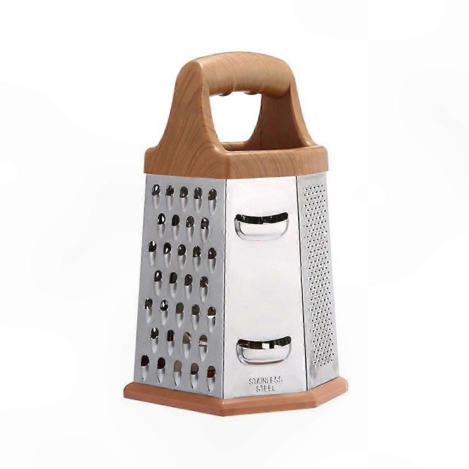 6-Sided Tower Grater with Handle for Cheese, Vegetables, and Potatoes - Multifunctional Kitchen Tool for Uniform Slicing and Peeling