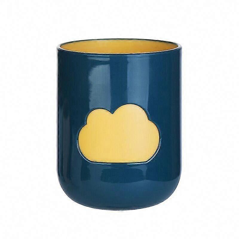 Unbreakable Plastic Toothbrush Holder with Dental Pattern - Cloud Cups for Bathroom