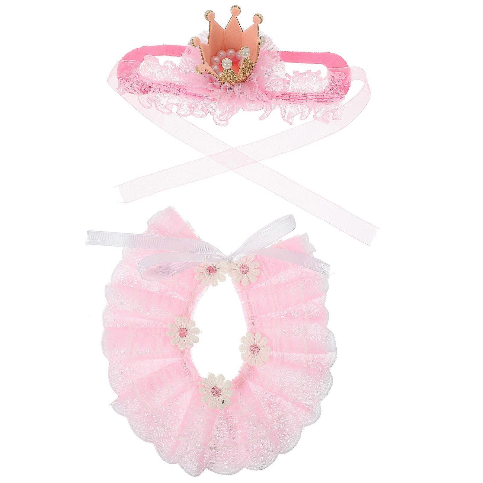 Festive Cat Collar For Cats And Dogs Designed For Outdoor Use With Stylish Lace Material 1 Set