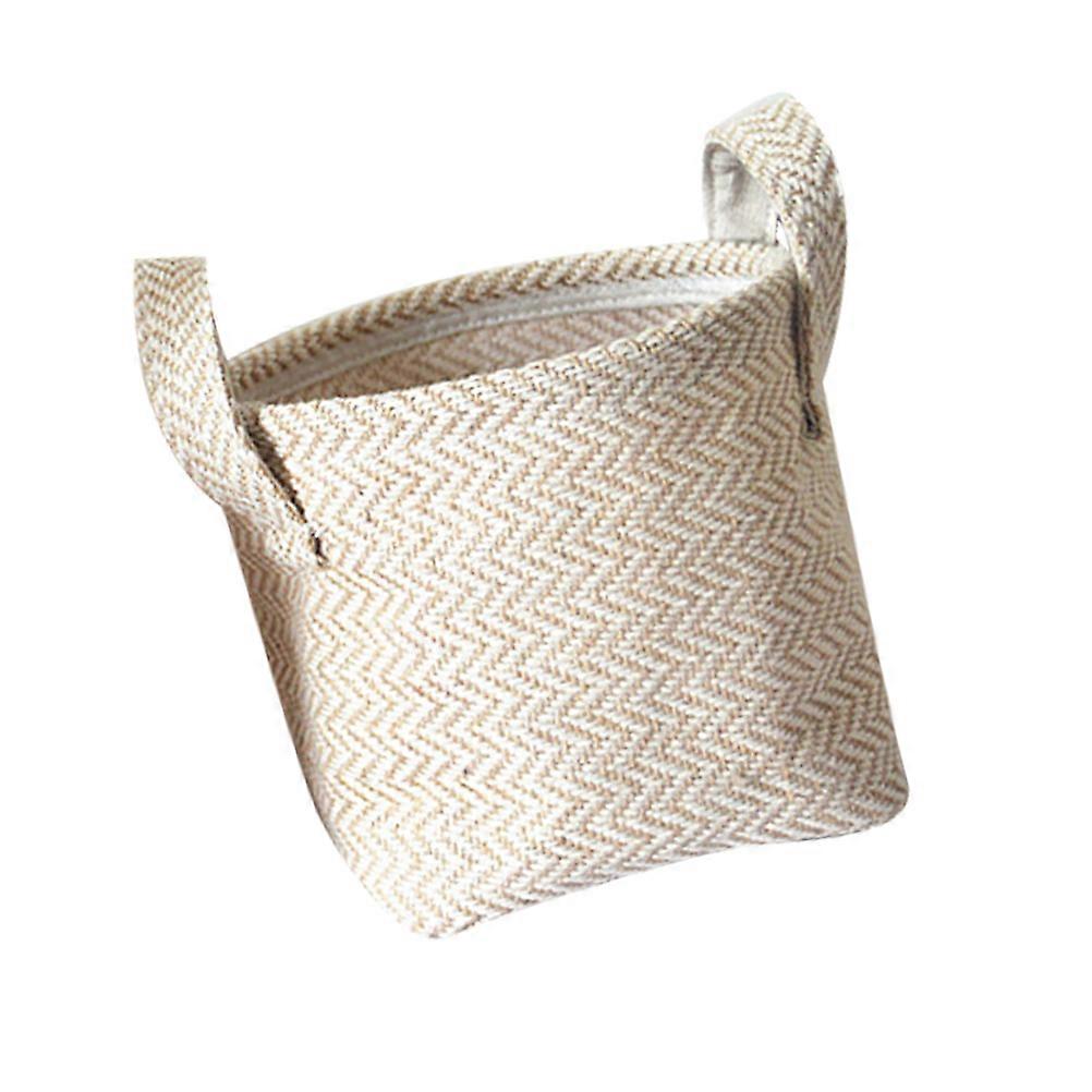 Storage Baskets for Organizing Woven Linen Storage Bin Container Sundries Storage Multi Color 12x12x12cm For Kitchen 1Pcs