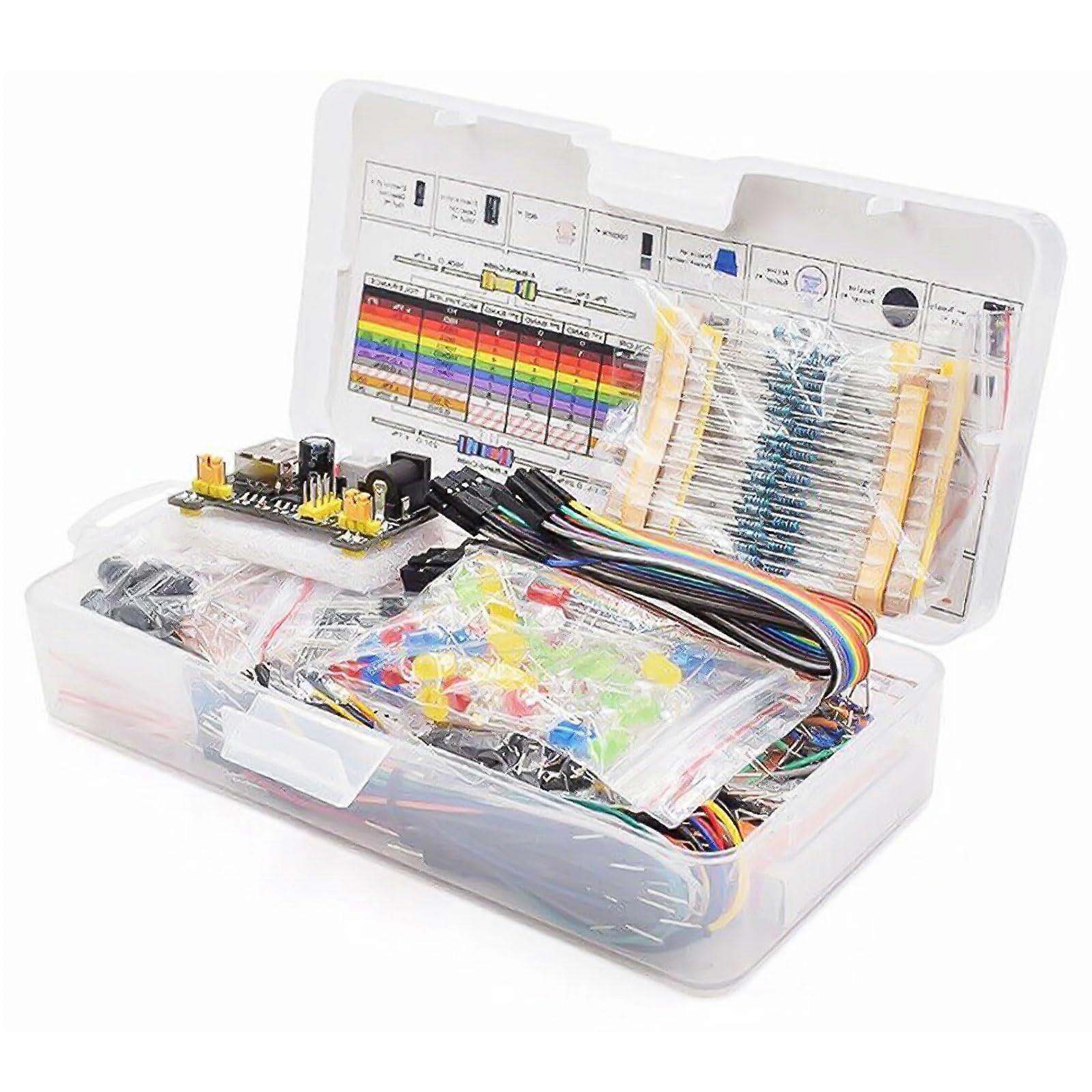 830 Tie Point Breadboard Multipurpose Small Portable Set for Circuit Prototyping and Practical Learning