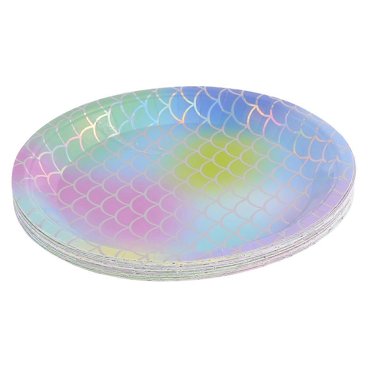Practical Mermaid Themed Paper For Guests At Parties 9 Inches 24Pcs
