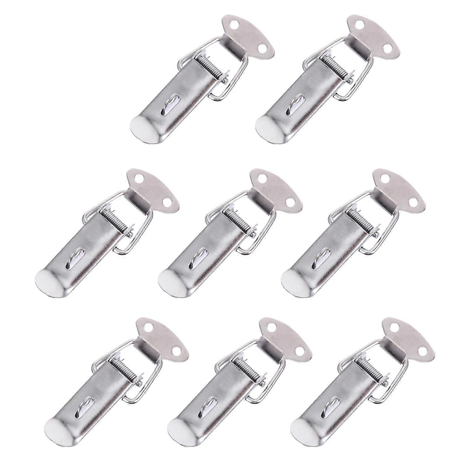 Durable Spring Latches Catches 8Pack for Secure Cabinet Locks in Silver Color Suitable for Home Office and Shop Use 5.5X2CM