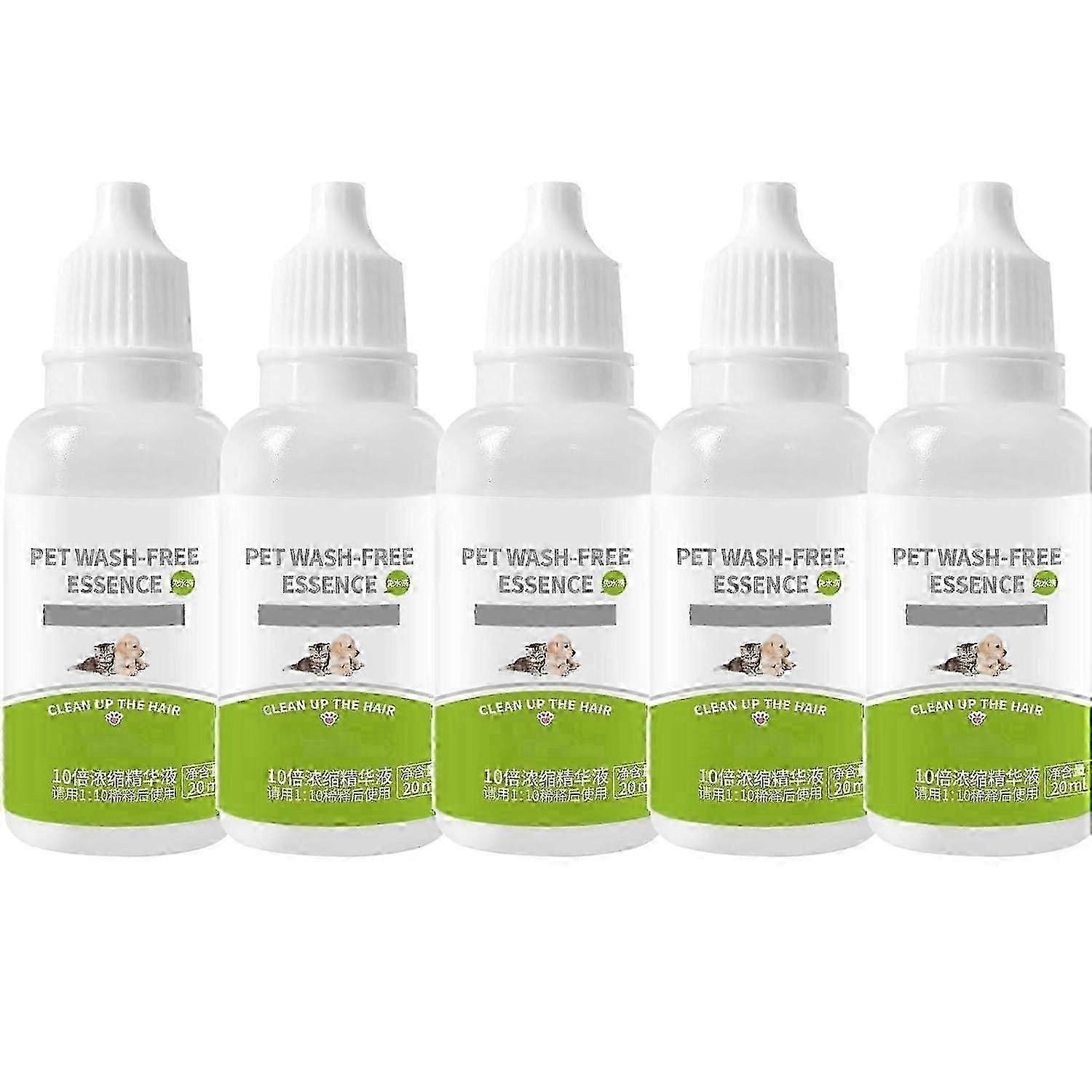 5 sztuk Pet Wash-Free Essence do parnej szczotki dla kotów, Wash-Free Essence do czyszczenia psów i kotów