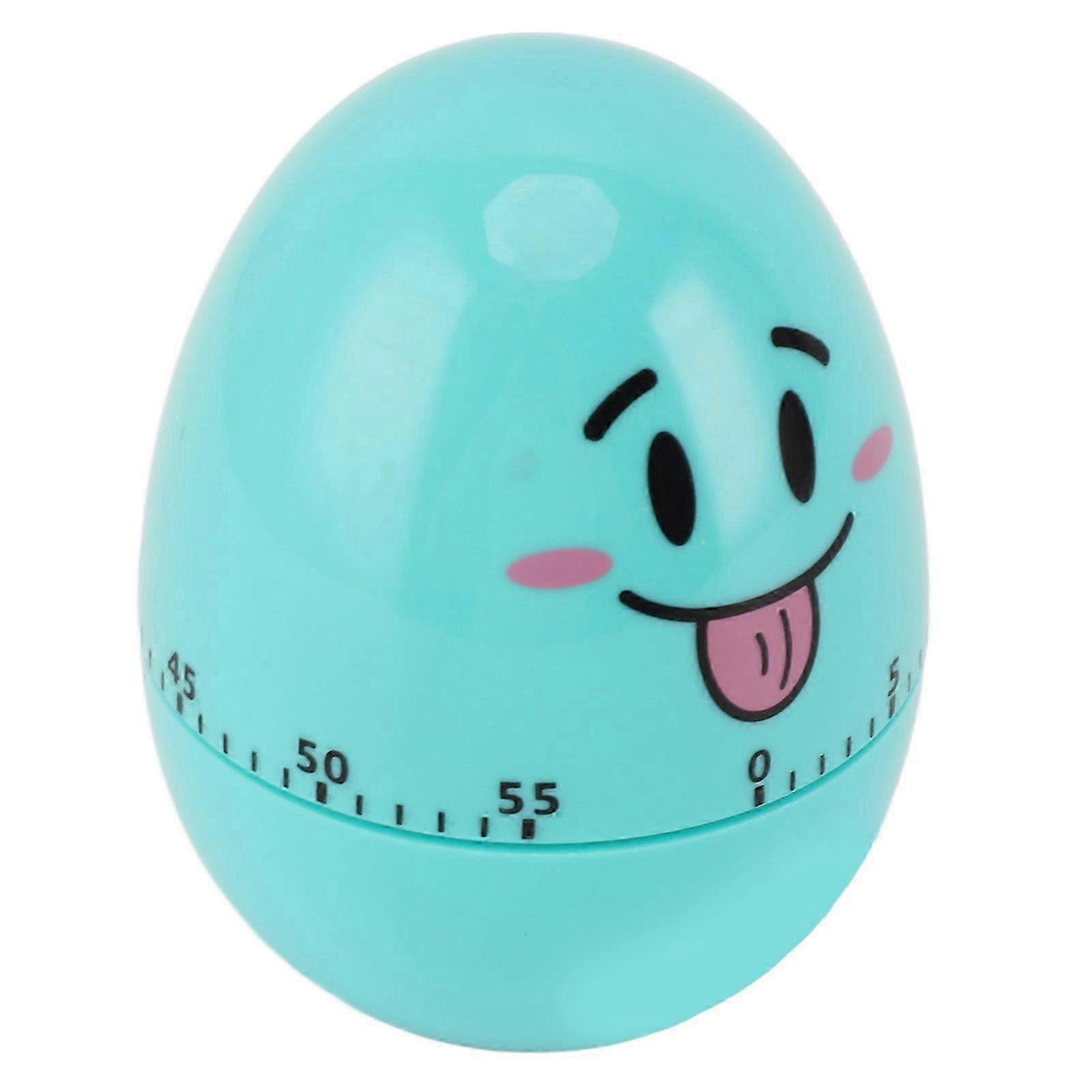 Cute Shape Mechanical Egg Timer - Highly Accurate Cooking Reminder with Loud Sound for Work & Study - Versatile Blue Timer
