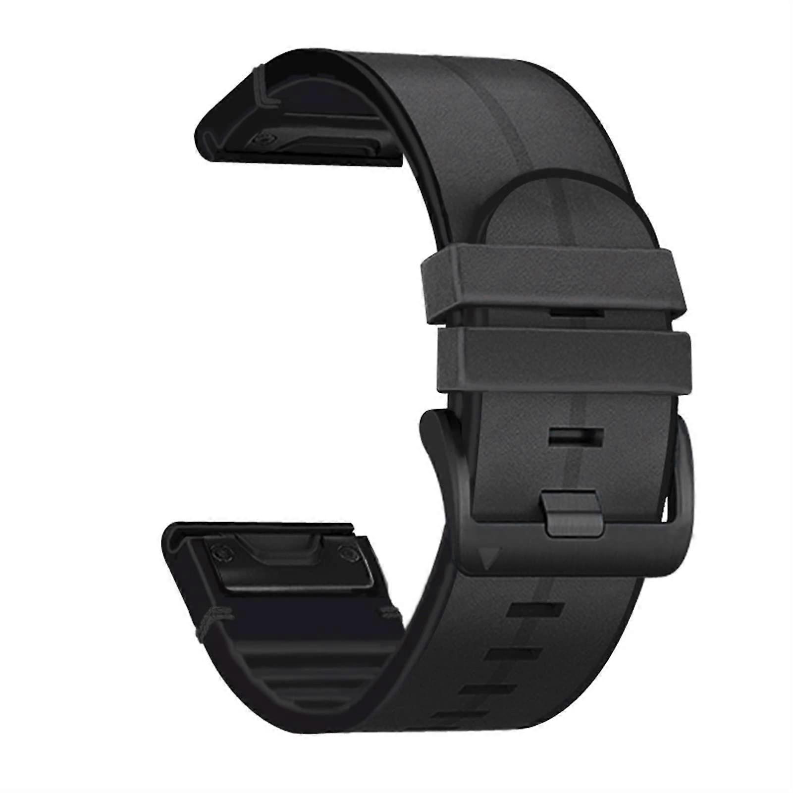 QuickFit Watch Strap for Garmin Fenix 7X 6 6X Pro 5X 5 Plus 3 HR 935 945 S60 26mm Black
