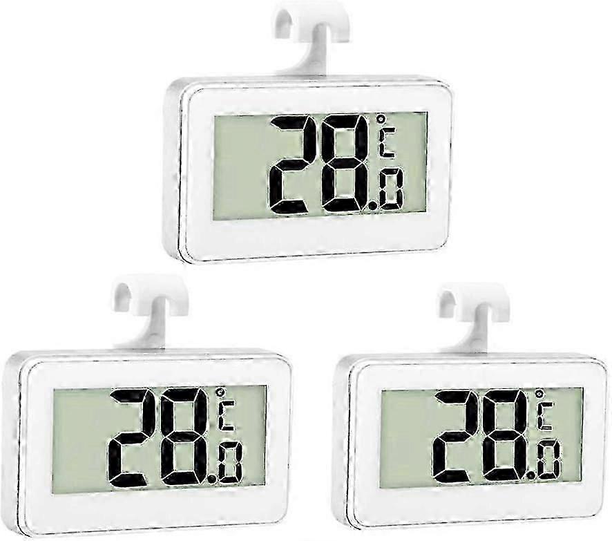 3X Fridge Thermometer Digital Thermometer Freezer Thermometer Refrigerator Room Waterproof Freezer Thermometer with LCD Display,2024 Ping