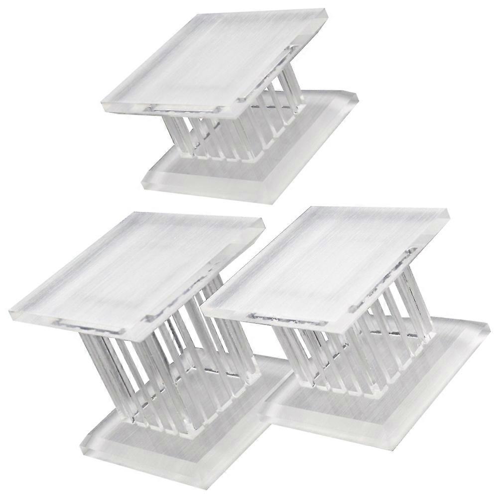 Jewelry Display Stand 3Pcs Silver Acrylic Clear Display Stand for Storage Use Durable Acrylic Build