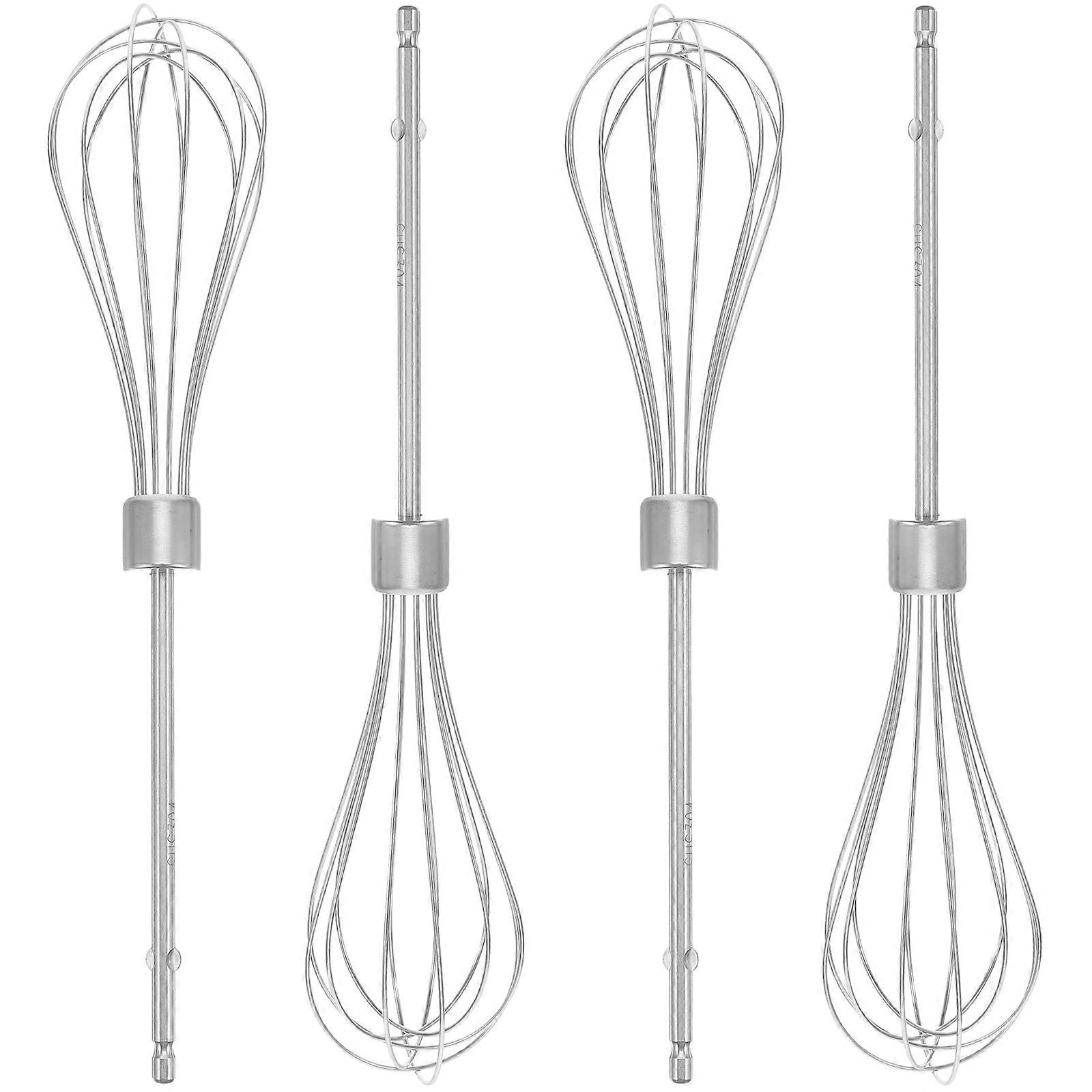 4pcs Stainless Steel Mixer Attachments – Versatile Beaters for Mixing Batters, Meat Fillings & More, Precision Engineered for Stable Operation &