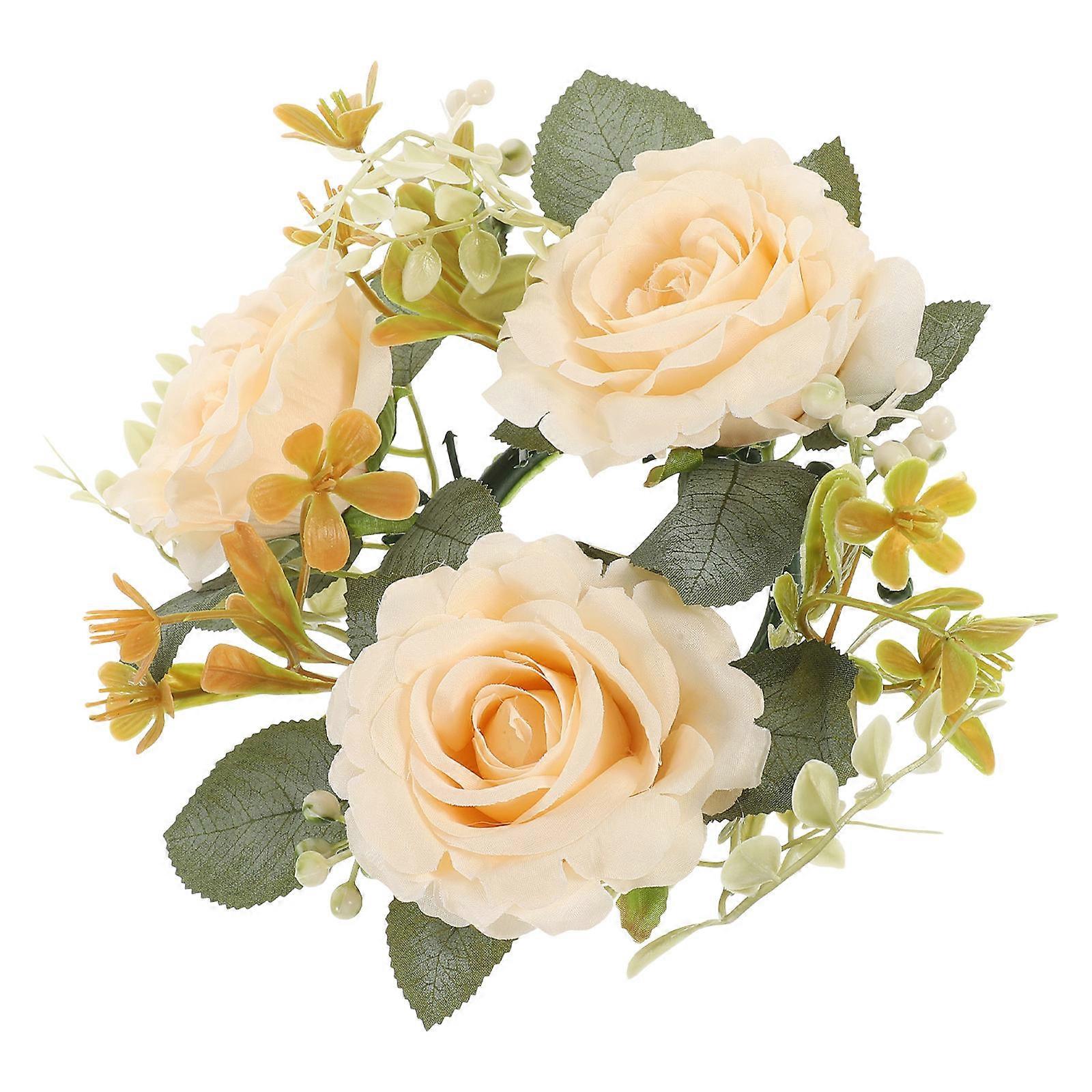 Artificial Eucalyptus Wreath Candle Holder Ideal For Party Celebrations Assorted Color Decoration 1Pcs