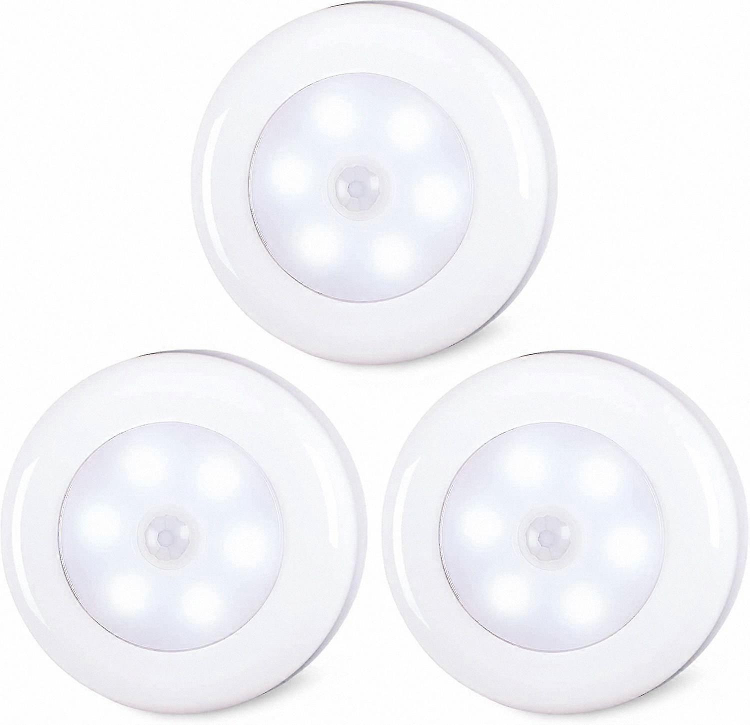 Battery-Powered LED Puck Lights, Motion Sensor Cabinet Lighting with High CRI, Cordless Stick-On Lights for Indoor Use Under Shelves and Wardrobes