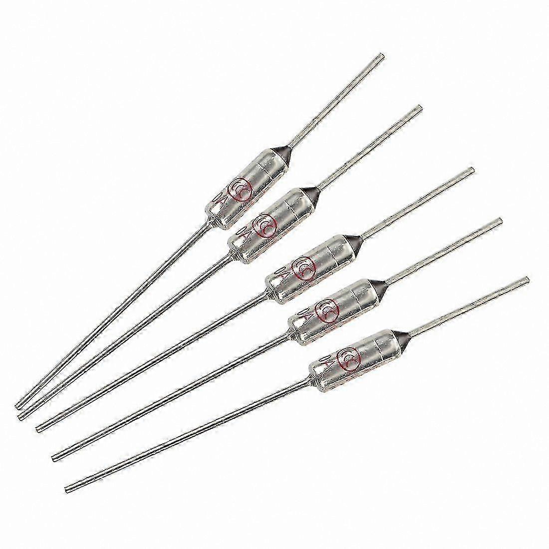 5-Pack Thermal Fuses, 185°C Cut-Off Temperature, 250V 10A for Circuit Protection