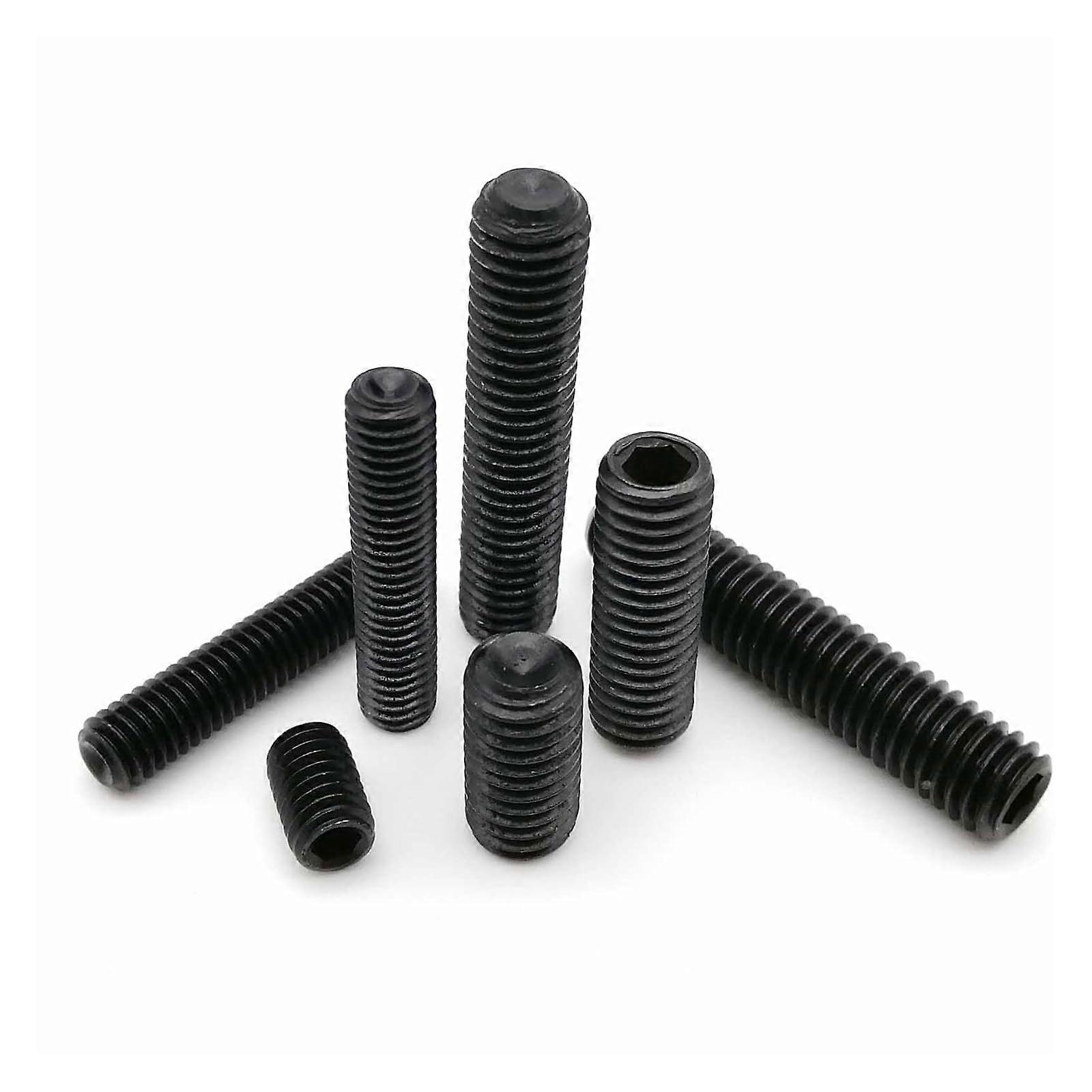 DIN 916 Cup Point Hex Socket Set Screw, Black Oxide 12.9, M1.6-M8, 25mm Length, 50 Pcs M6