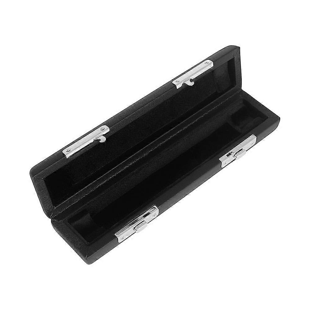 Piccolo Leather Storage Bag 16-Hole Protective Case for Wind Instruments Black Compatible with Piccolo Flutes