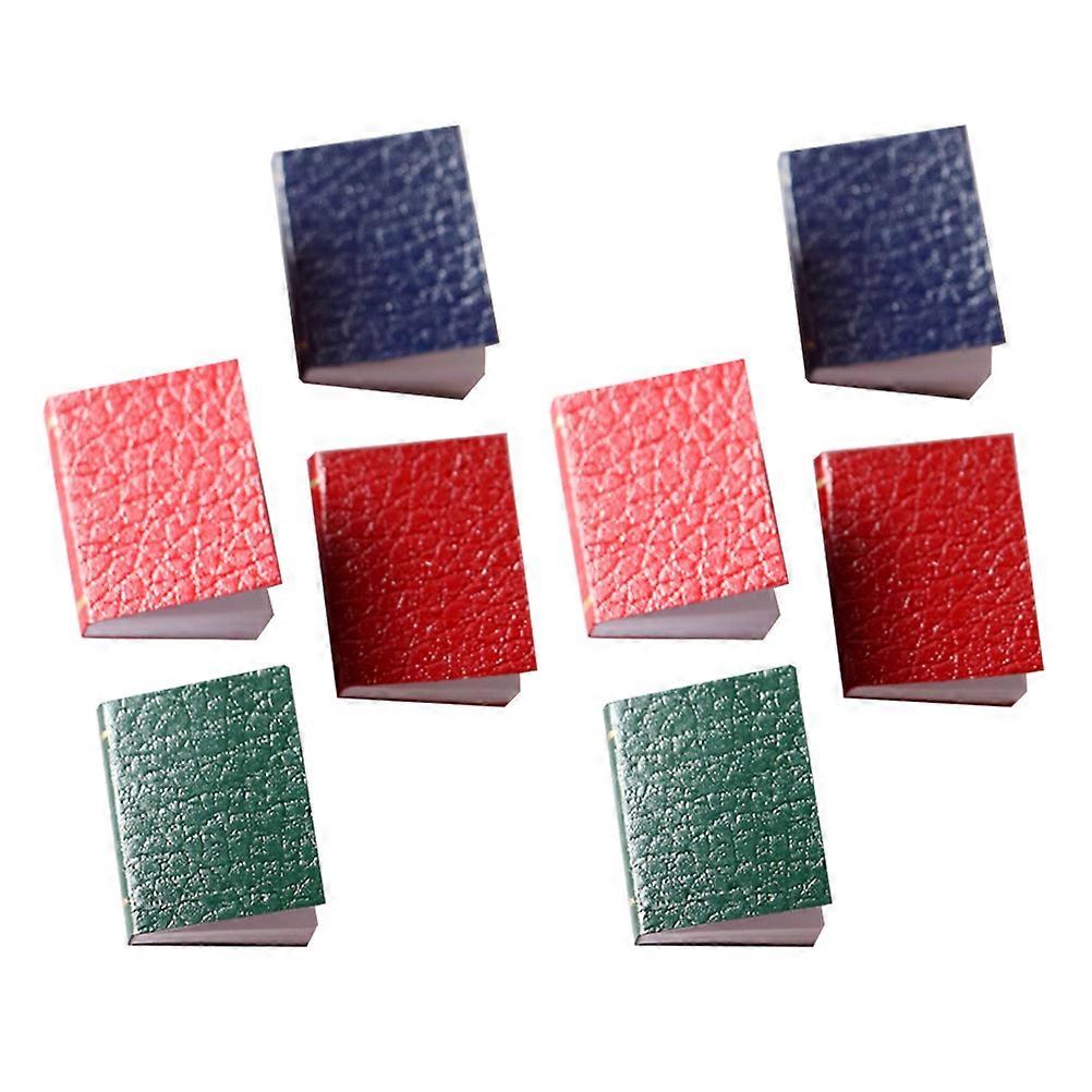 Durable Miniature Books for Decor Assorted Color Safe Paper Material 8pcs