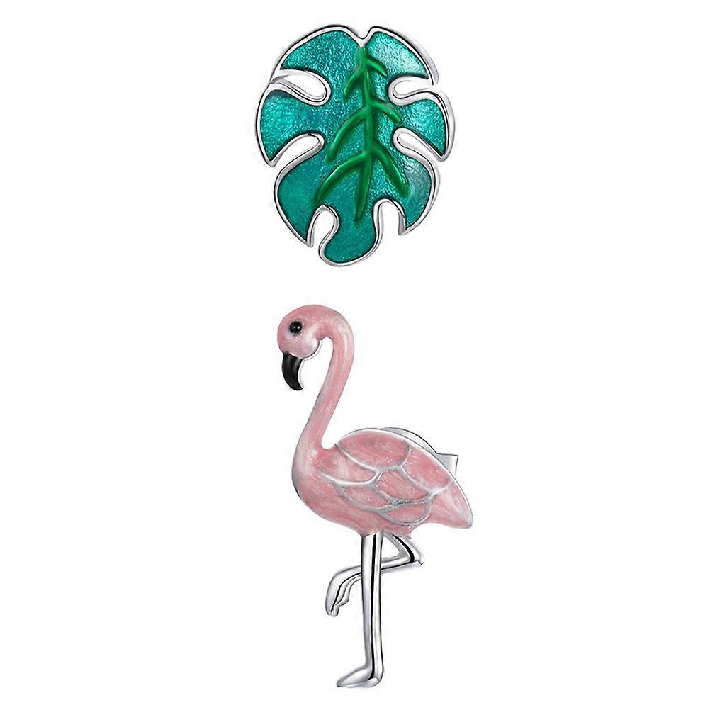 Flamingo Shape Fashion Accessory Ear Accessories Suitable For All Kinds Of People Assorted Color Creative Ear Studs 1 Pair