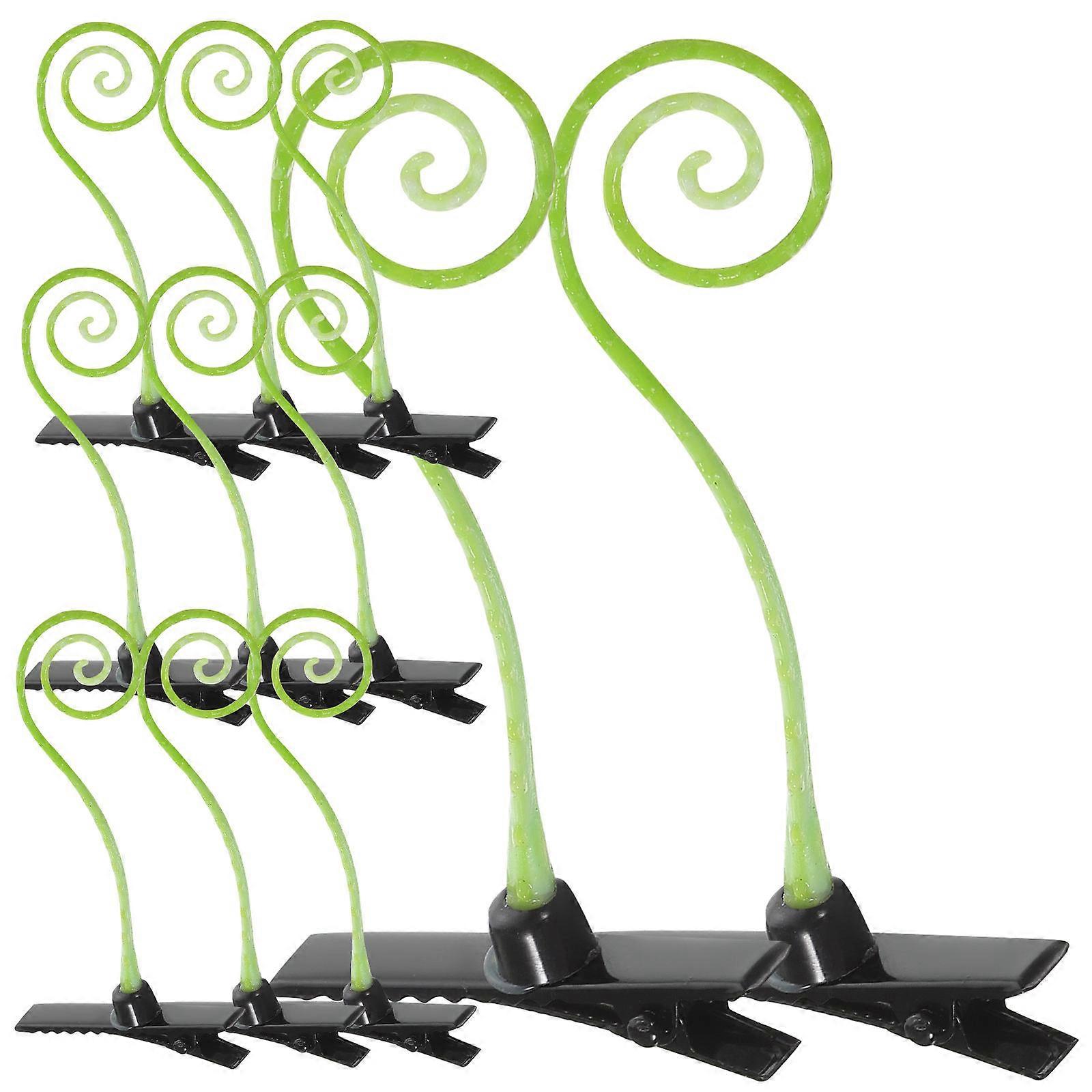 Curly Grass Hair Clips for Girls with Green Plastic Design Perfect for Decoration Lightweight and Fun