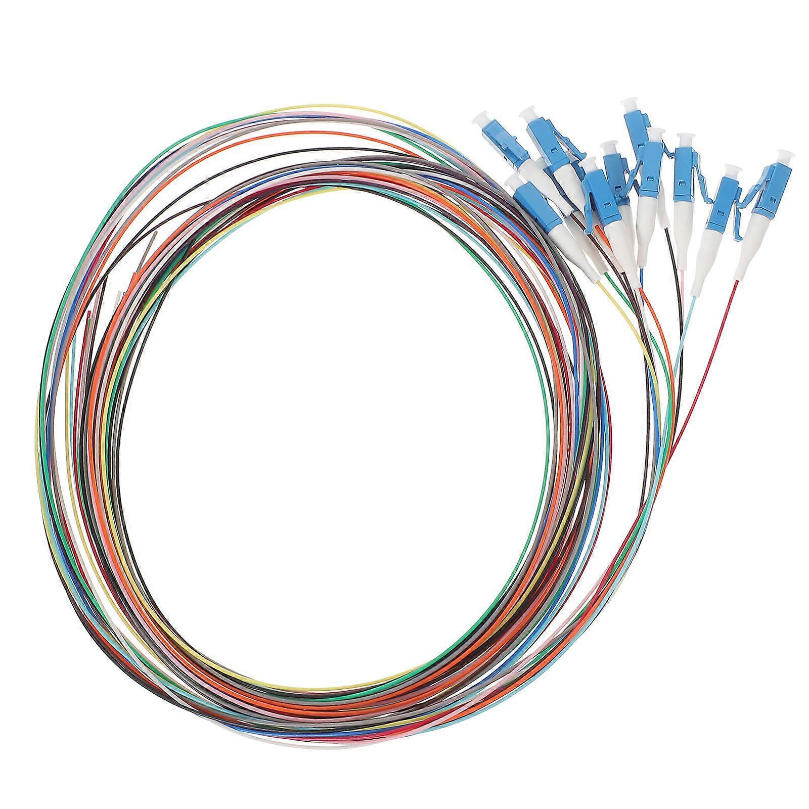 Fiber Optic Pigtail 12-Core Single Mode Ceramic Core Cable Cord For Fiber Communication System Size 153.5X0.9X0.5CM With Stable Transmission 1Pcs