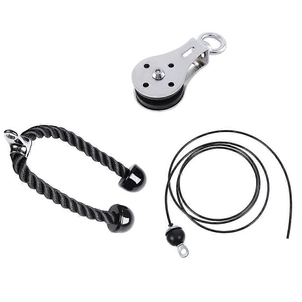 Multi-directional Muscle Training Cable Machine Set With Nylon And Plastic Materials For Gym 3Pcs