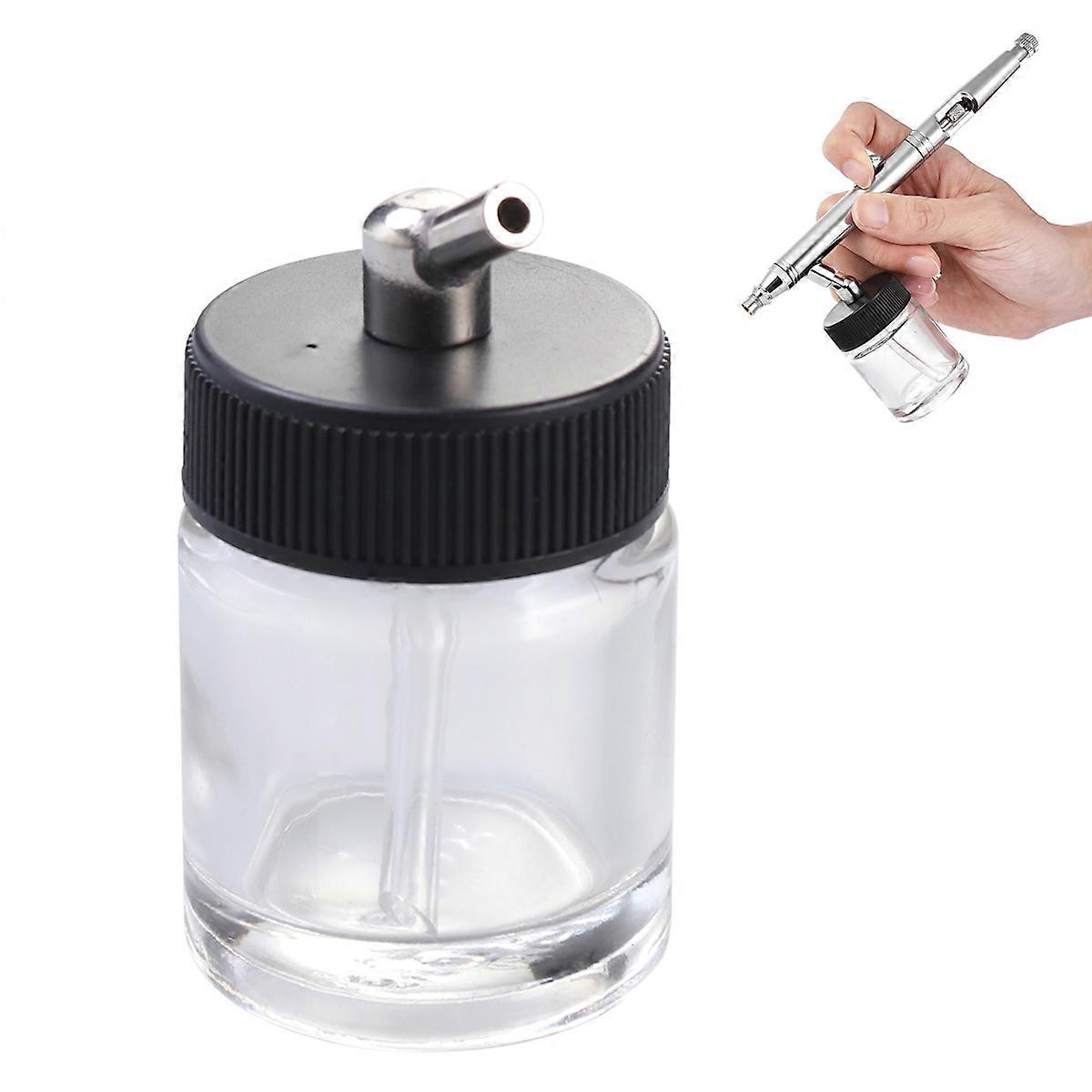 22cc Airbrush Glass Bottles 2pcs Professional Paint Cups Refillable Accessory for Airbrush Paint