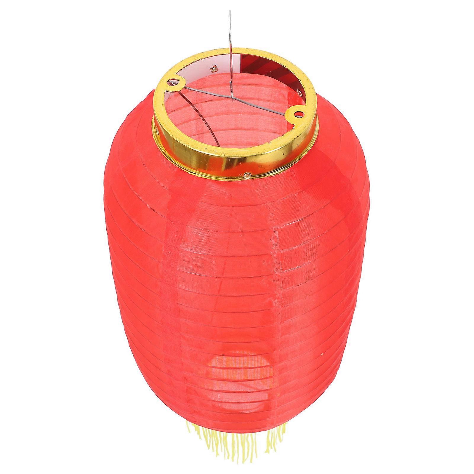 Foldable Winter Melon Lantern with Long Tassel for Spring Festival Indoor Outdoor Decor, Space Saving Collapsible Design for Hotels, Tea Houses, and