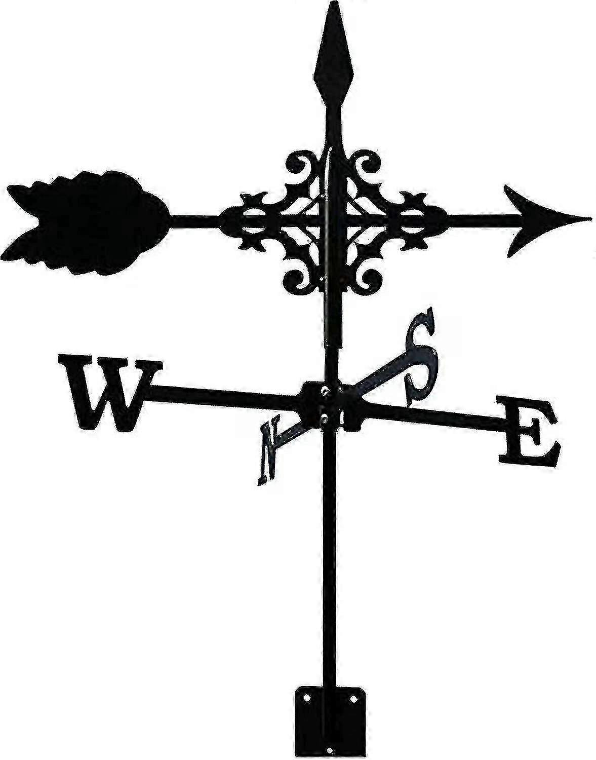 Metal Weathervane With Arrow Ornament, Garden H-stake Weather Vane Wind Vane Professional Measuring Tool Wind Direction Indicator,35 * 50cm -ys