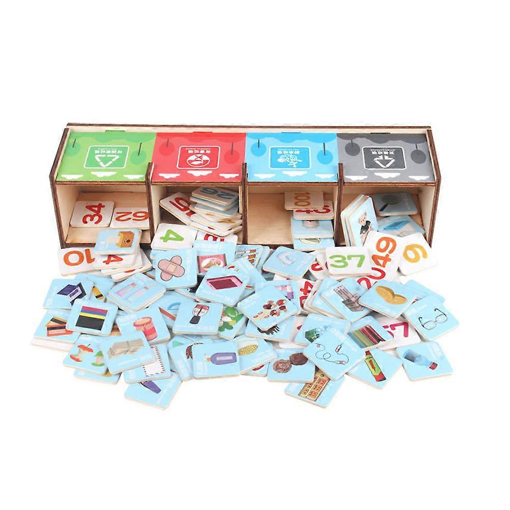 1 Set Children Classify Learning Trash Can Funny Educational Rubbish Sorter