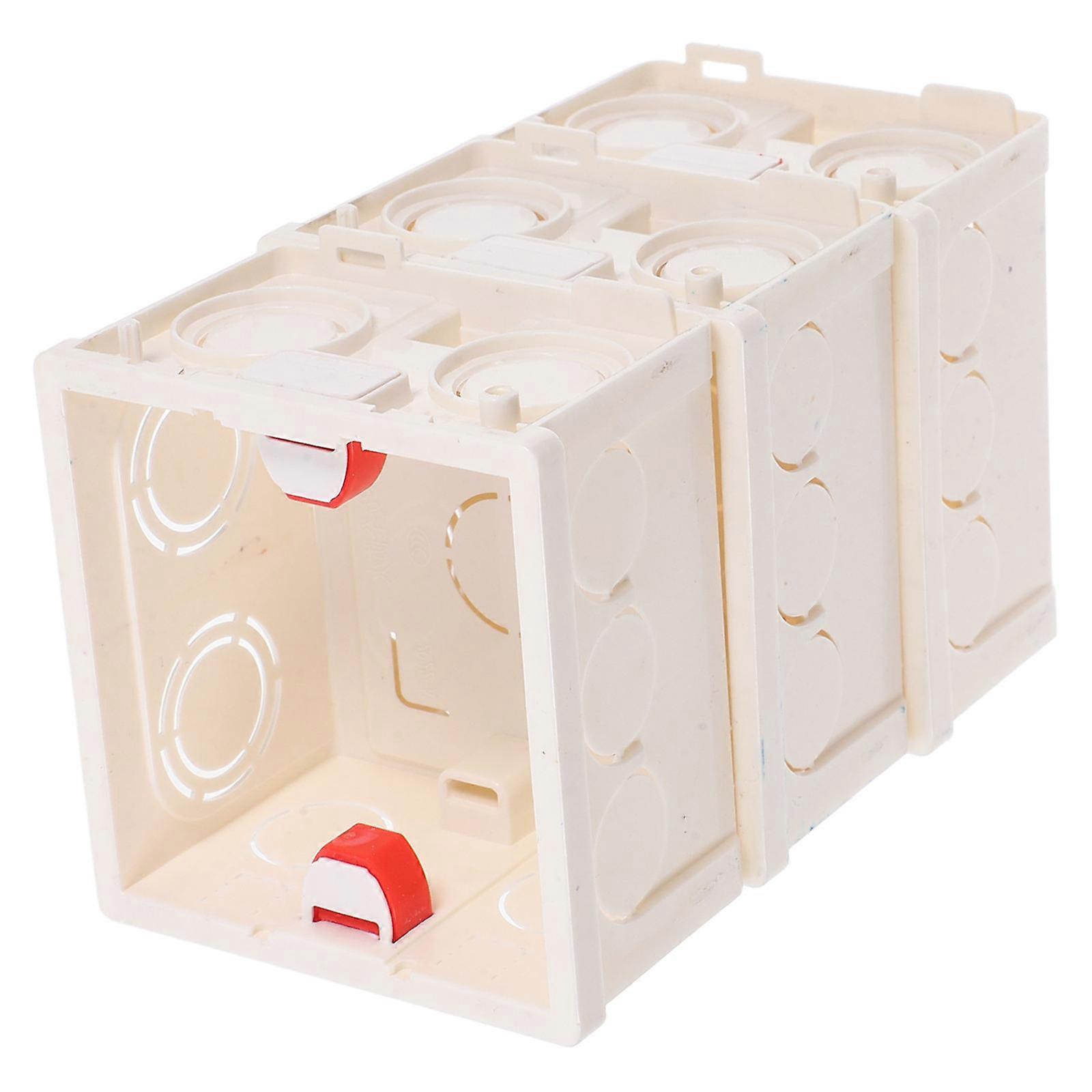 3Pcs Waterproof Electrical Outlet Boxes For Commercial Spaces Concealed Installation Small Electrical PVC