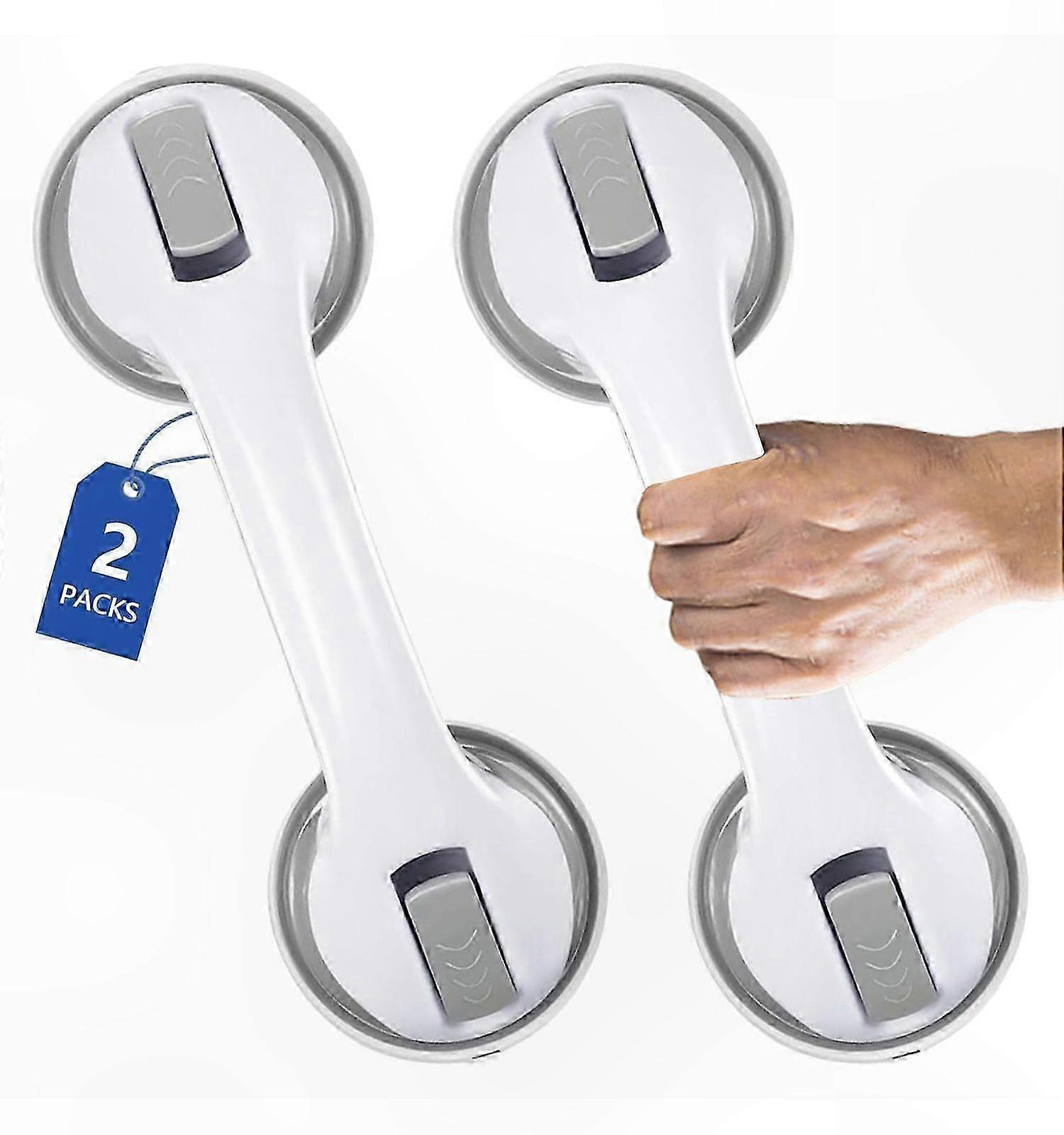 Non-Slip Bathroom Support Rail - 30cm Safety Handle Set of 2 for Shower and Toilet