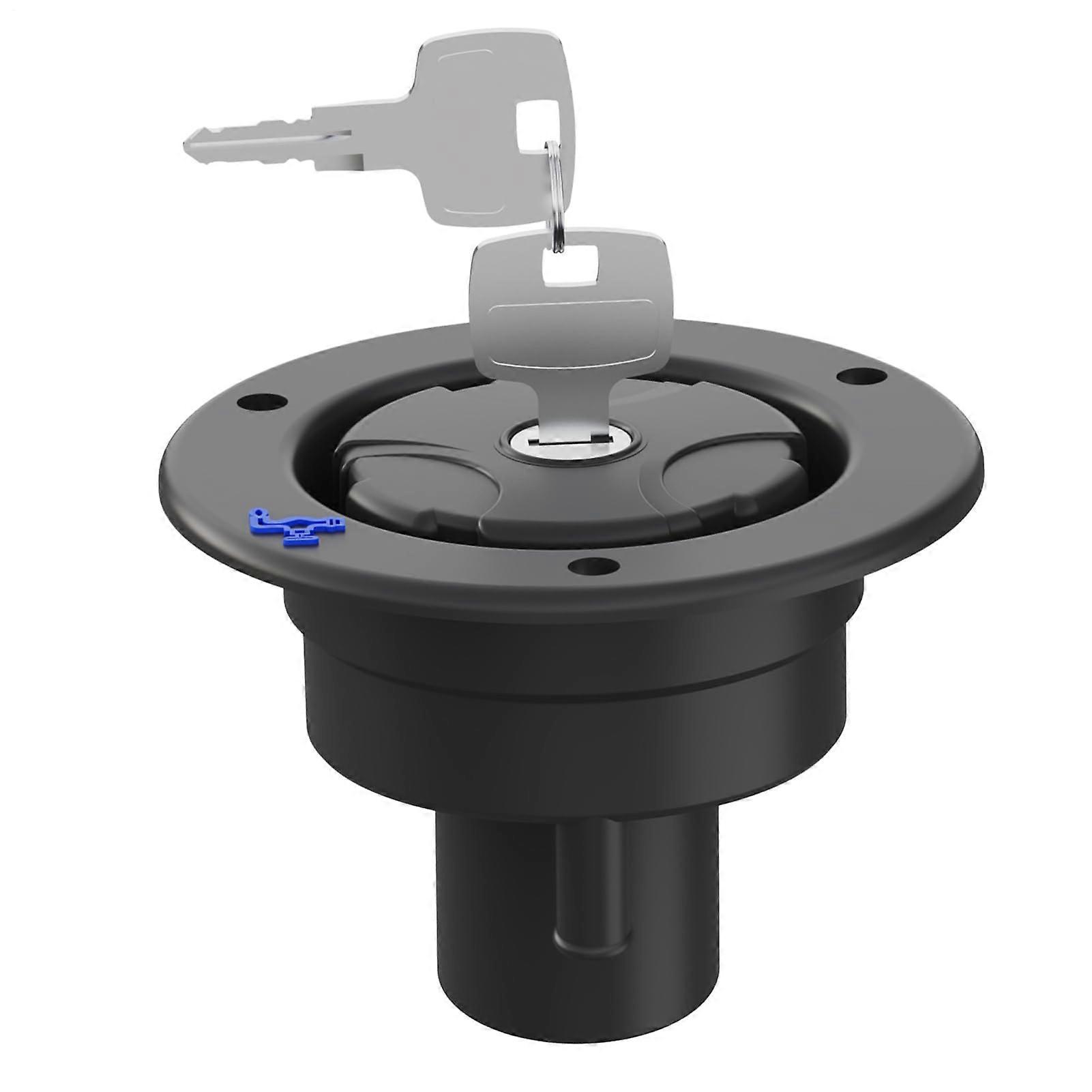 Water inlet replacement for motorhomes  Lockable water connection with 2 keys, dustproof replacement cap for camper, boat, caravan, motorhome, black