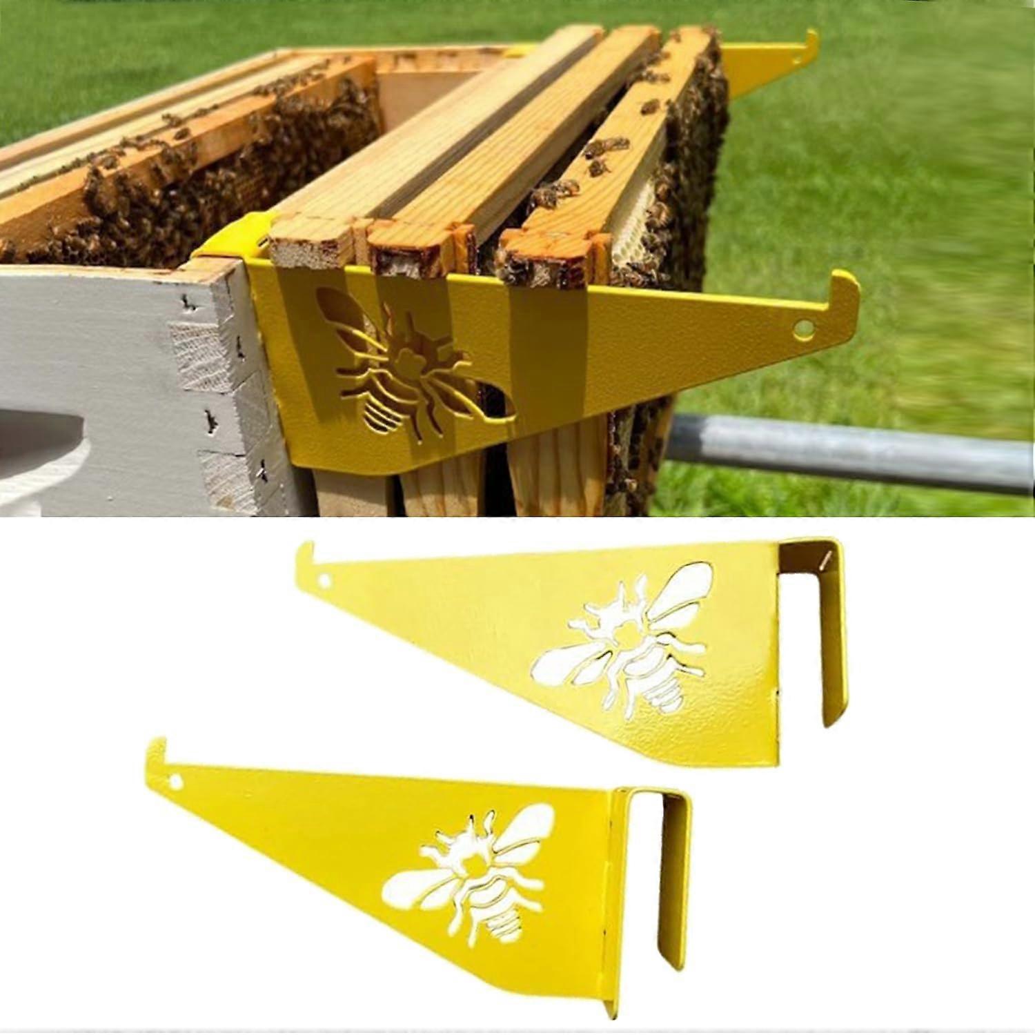 Beehive Inspection Bracket Stainless Steel Beehive Frame Holder Beekeeping Frame Perch Frame Grip Yellow