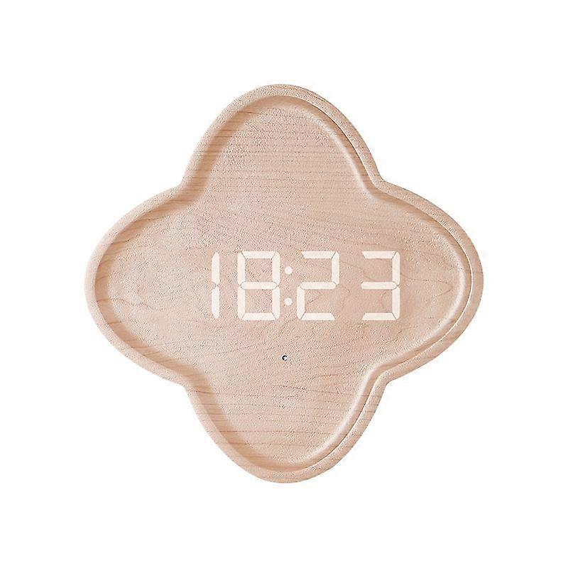 G236 LED Digital Display Flower Shape Wall Clock