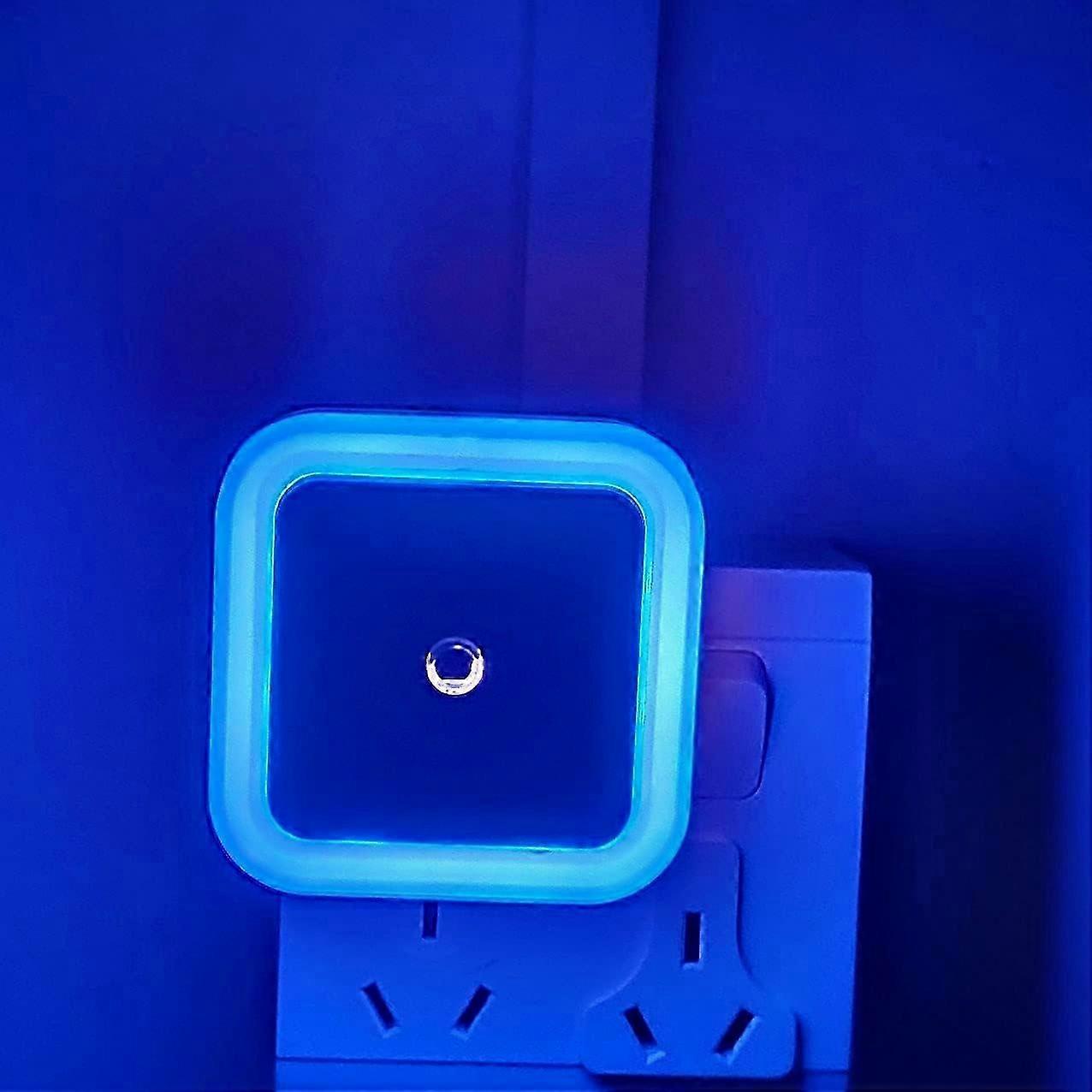 Smart Sensor Nachtlicht Plug-In LED Blaues Licht für Kinder Erwachsene Schlafzimmer Badezimmer Flure Küchen 0,5W