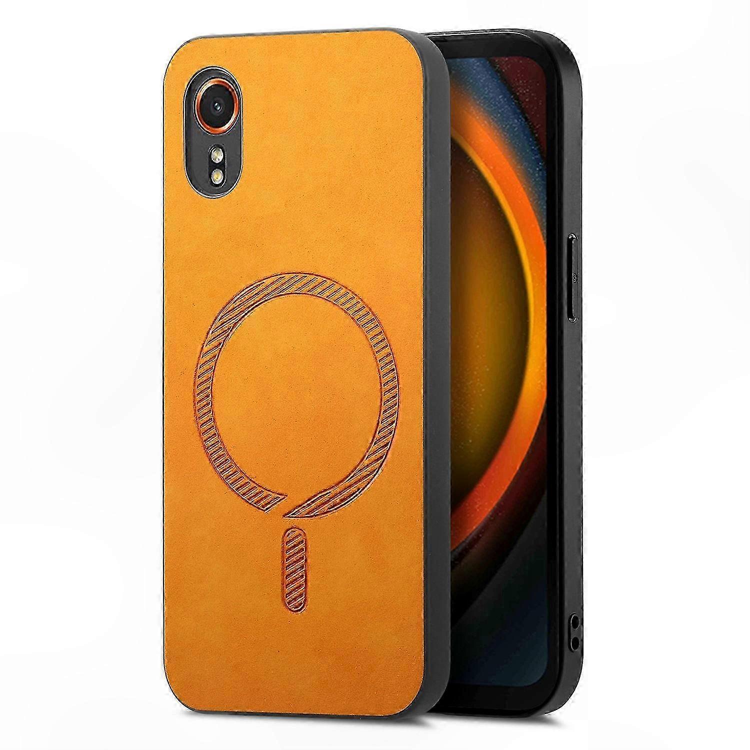 Leather Back Case with MagSafe Compatibility for Rugged Smartphones