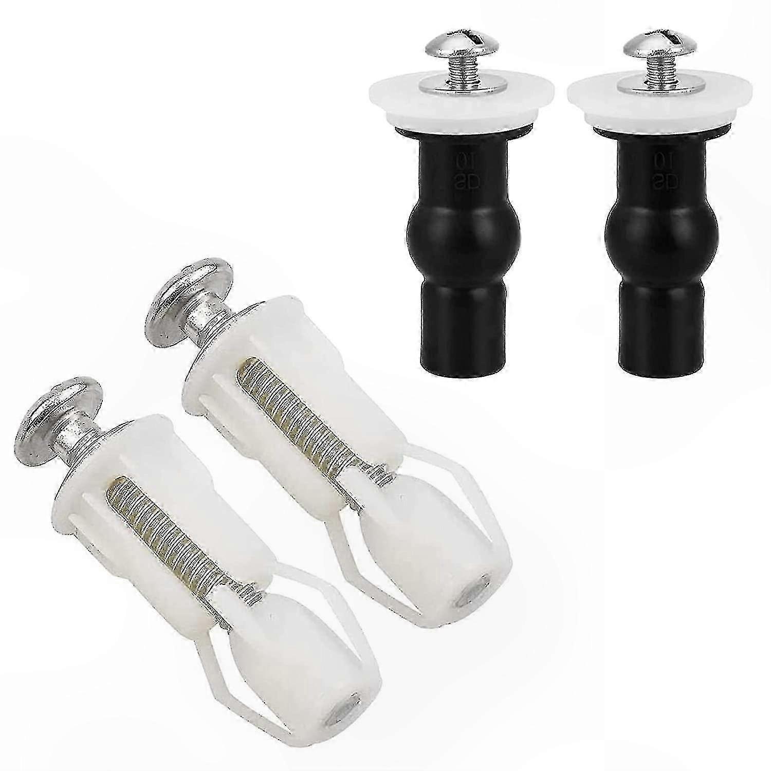 Universal Toilet Seat Replacement Hardware Kit with Hinges, Screws, Bolts, and Rubber Nuts for Secure Fitting