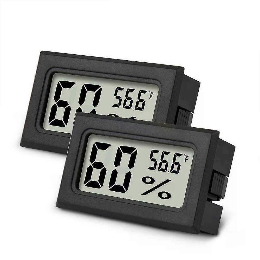 2PCS Mini Digital Hygrometer Thermometer, Humidity Gauge with LCD Display