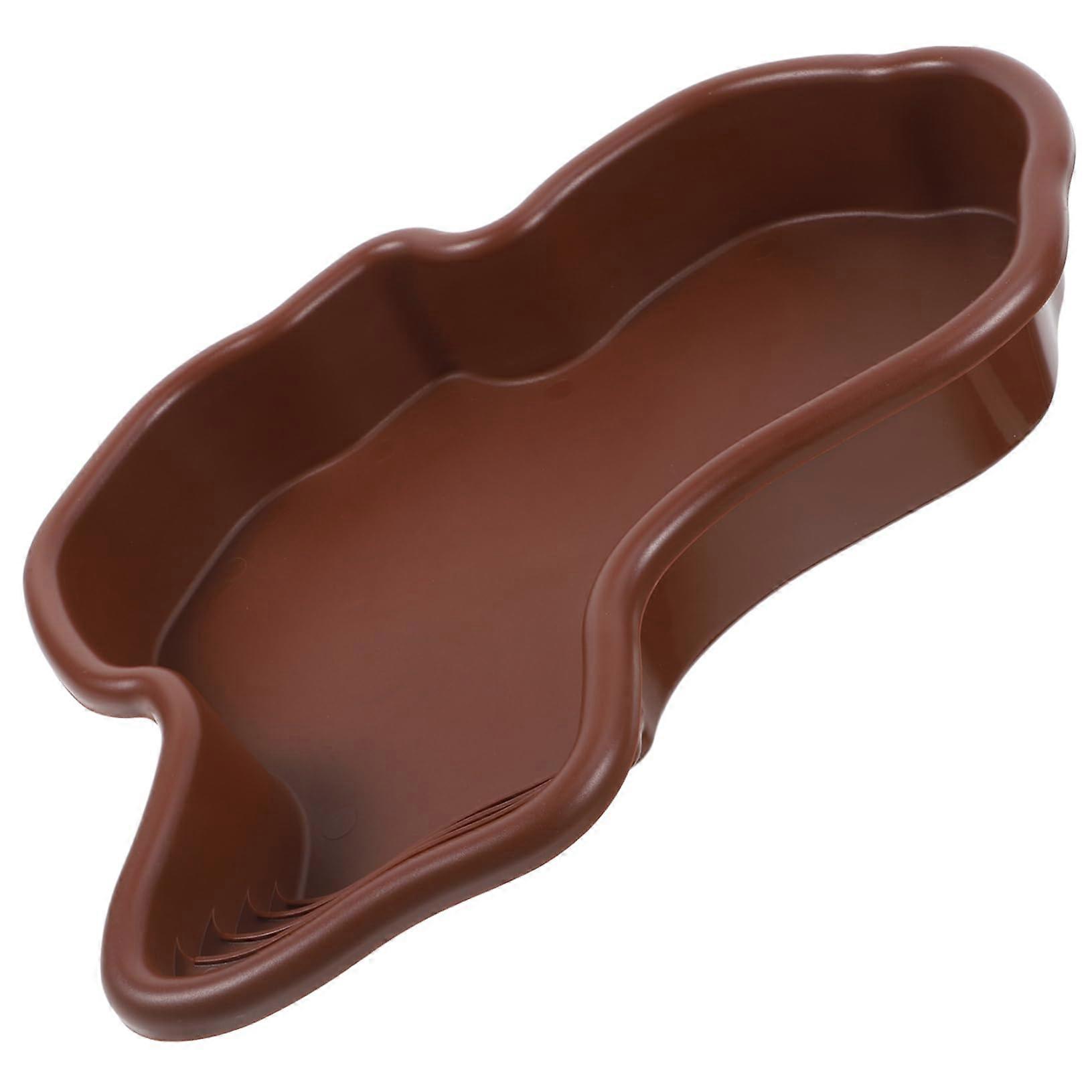 Large Turtle Bathing Pool Durable Reptile Dish for Turtles Frogs Multifunctional Water Basin Terrarium Soaking Tub