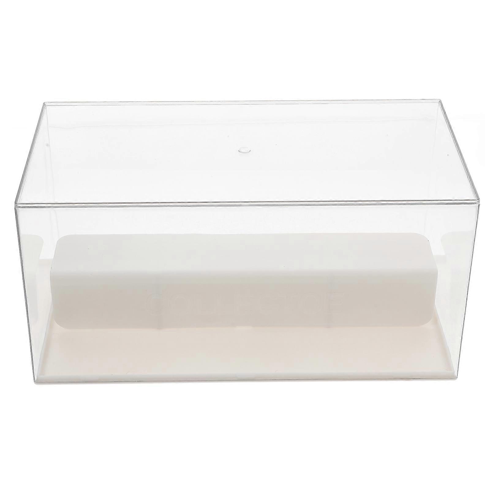 MLINS Clear Collectibles Display Case for Miniature Figurines Action Figures and Dolls 1 Set Double Layer Transparent Storage Holder