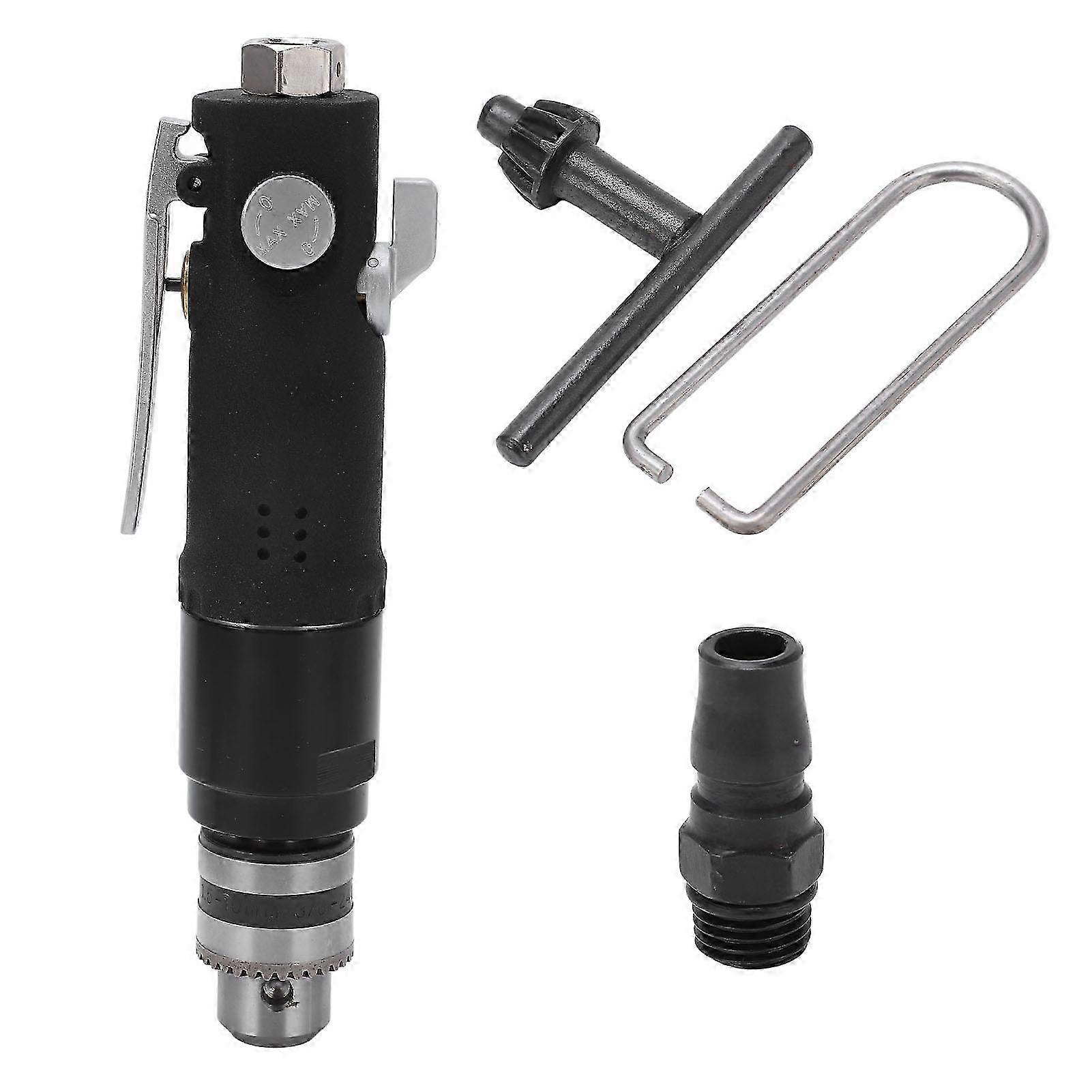 3/8in Air Drill with 3 Jaw Chuck Variable Speed Straight Handle CW and CCW Pneumatic Drill Edition 0827
