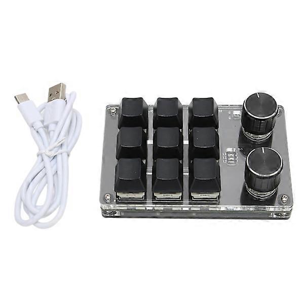 Mechanical Gaming Keyboard 9 Keys 2 Knobs Small USB Wireless Dual Mode OSU Keyboard DIY Programmable Keyboard