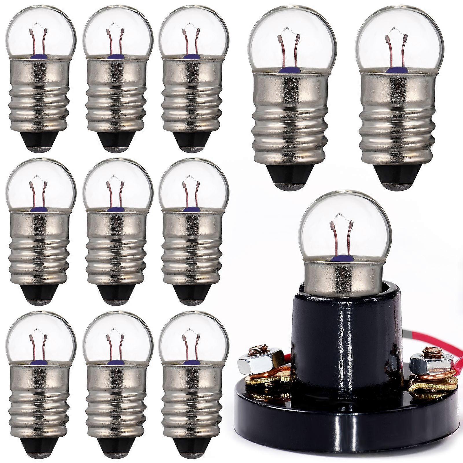 10 db kis elektromos fénygyöngy E10 izzók 2.5V 0.3A hallgatói fizika kísérlet kis izzó lámpák