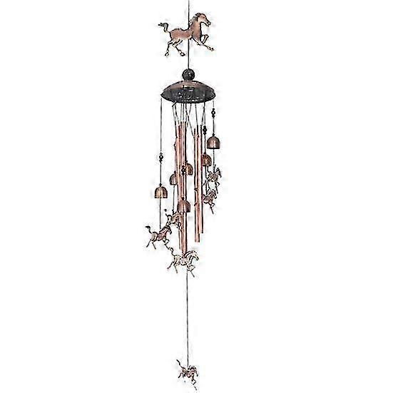 Metal Wind Chimes Handmade Running Horse Wind Chime Retro Wind Chime with 2025