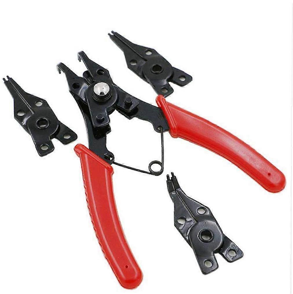Circlip Snap Ring Plier 4In1 FourHeaded Pliers For Spring Fasteners Disassembly Shaft