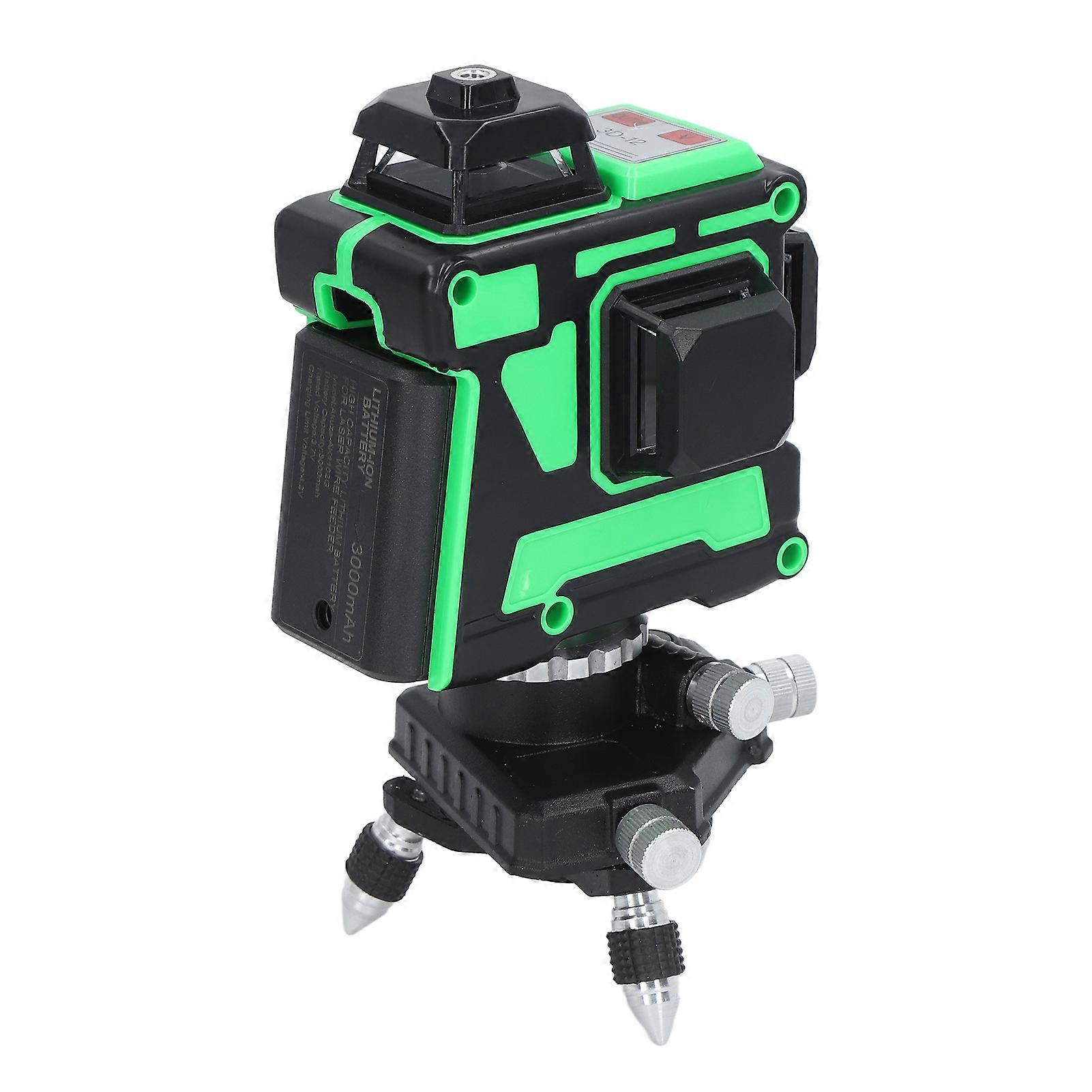 12 Lines Green Laser Leveler 3D Self-Leveling IP54 3000mAh Battery